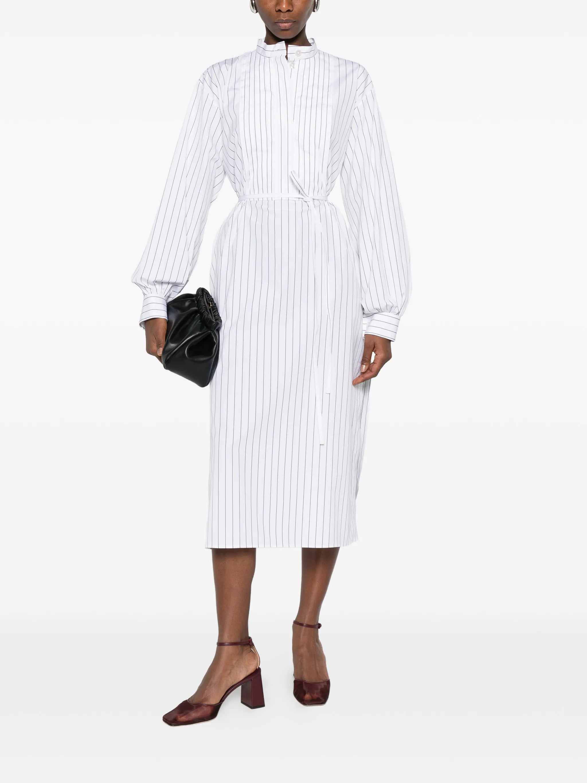 striped midi dress