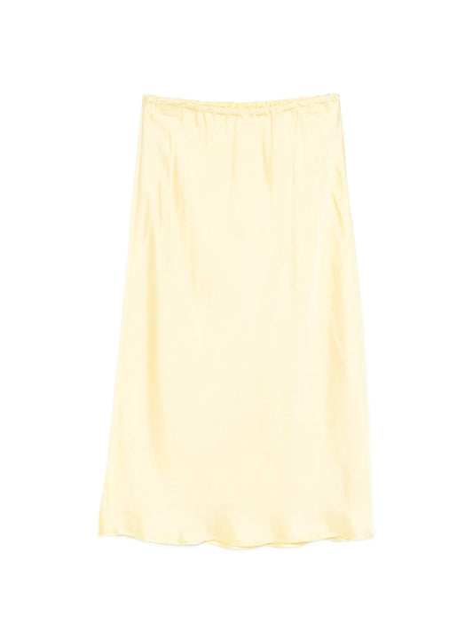 elasticated-waist midi skirt