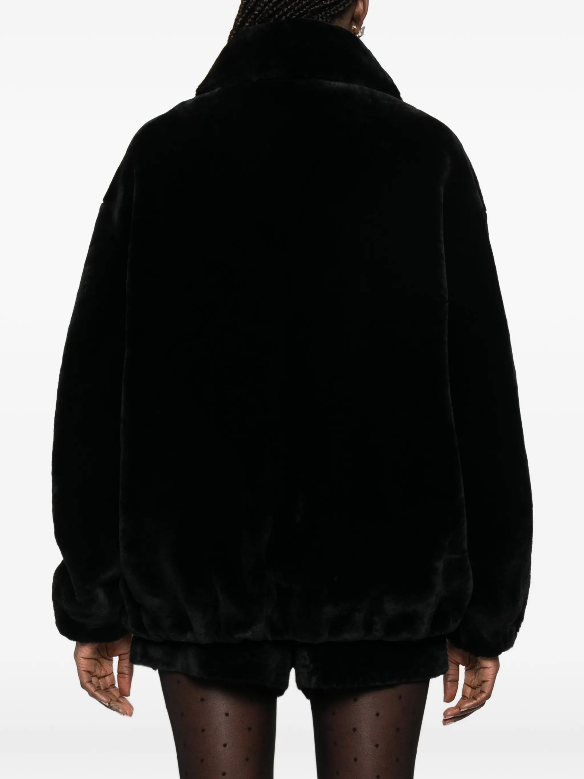 Plush bomber jacket