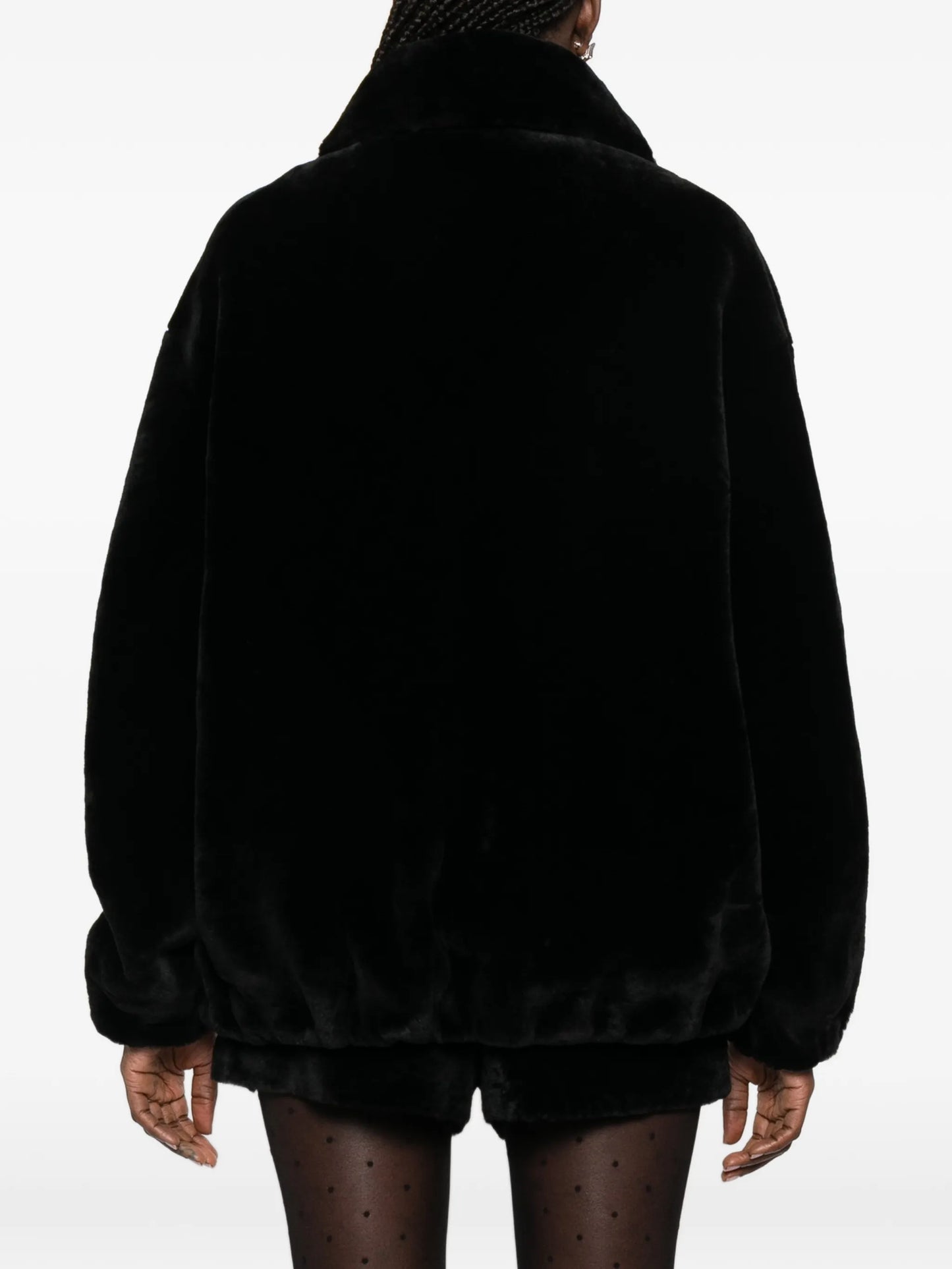 Plush bomber jacket