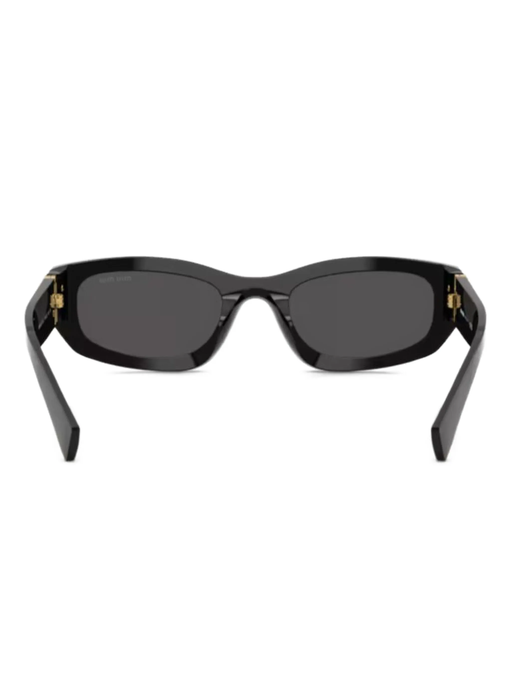 logo-detail geometric-frame sunglasses