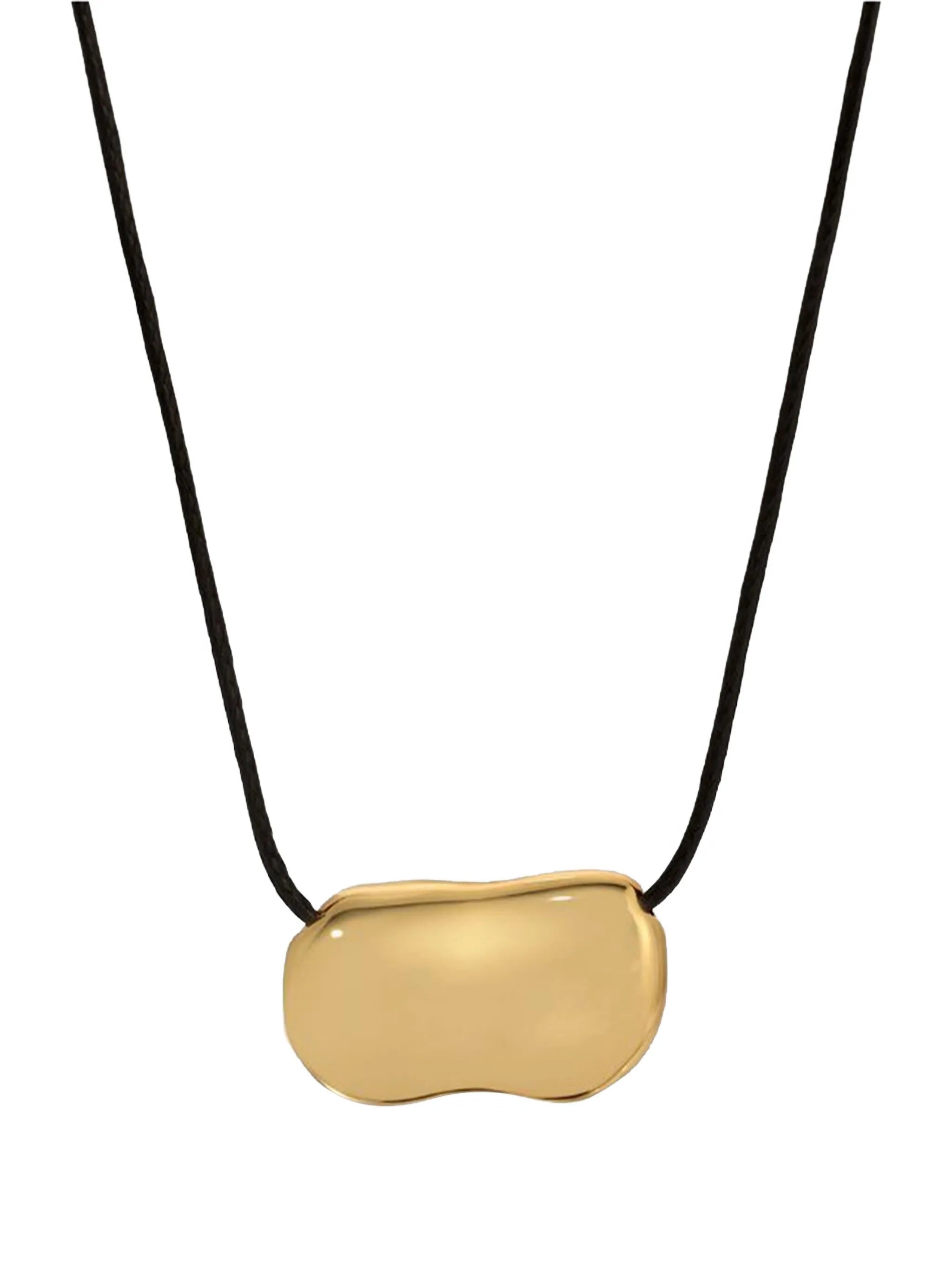 Pebble leather necklace