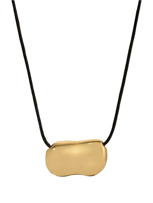 Pebble leather necklace