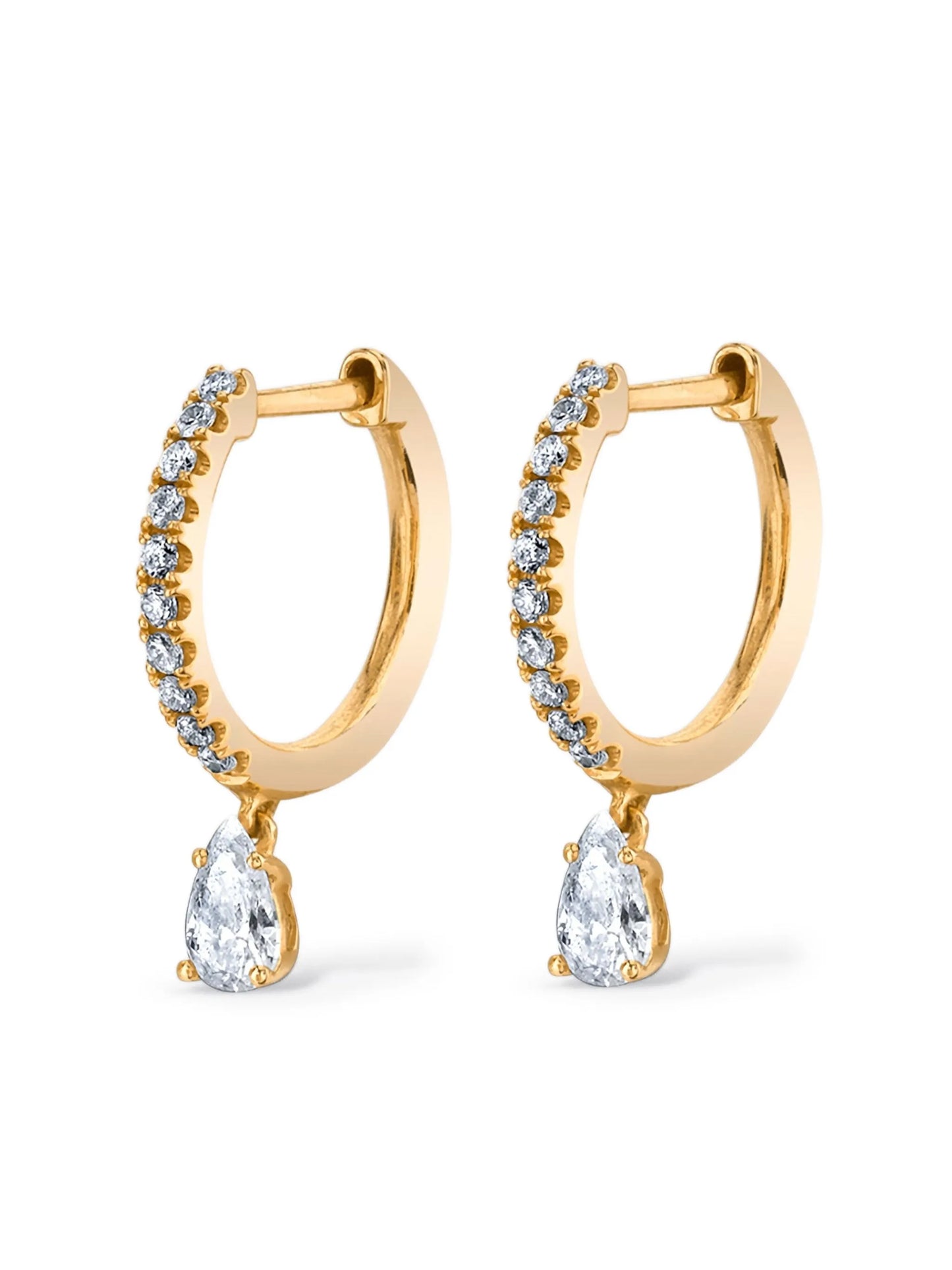 18CT yellow gold diamond earrings