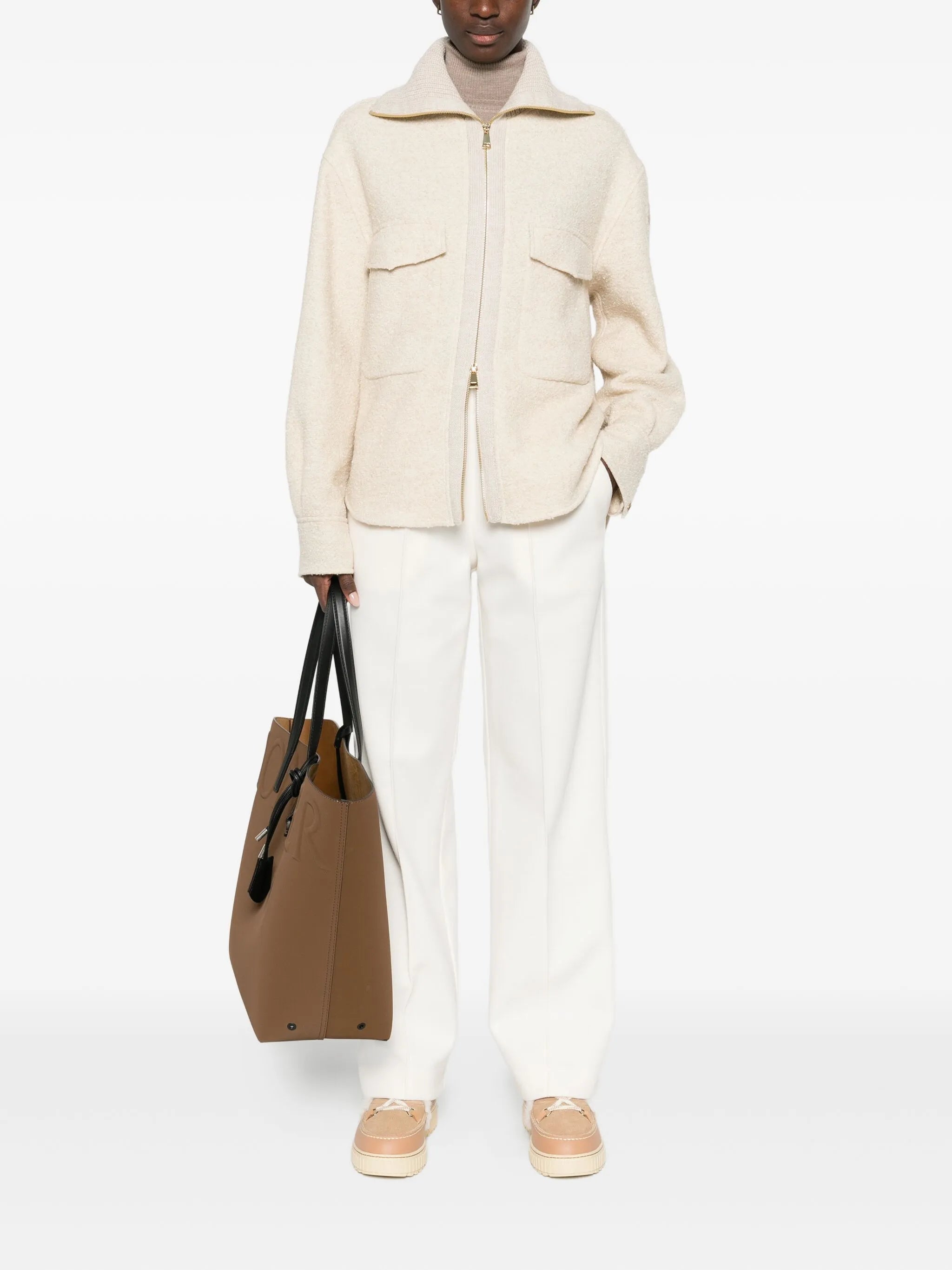 flap-pocket zip jacket