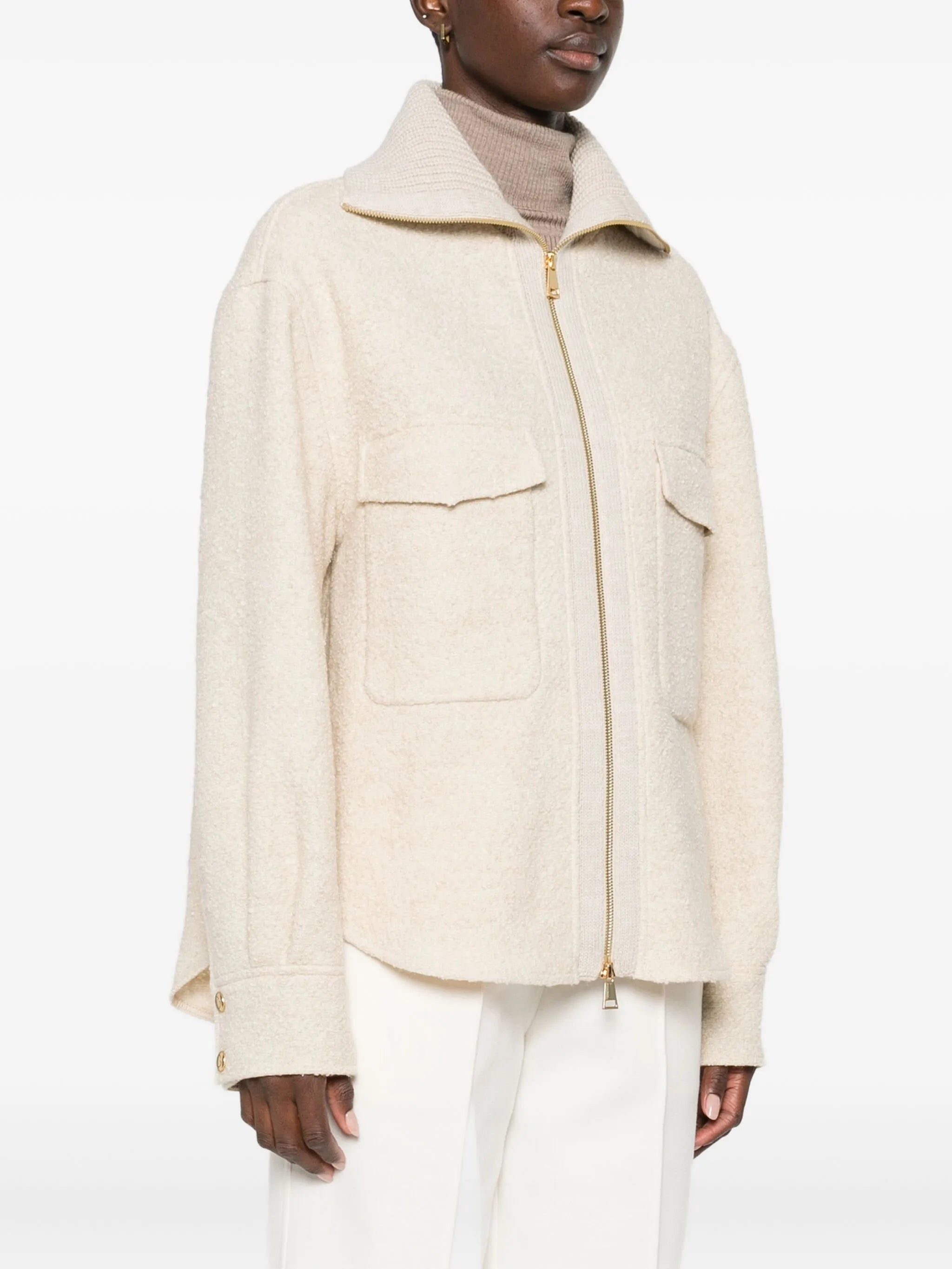 flap-pocket zip jacket