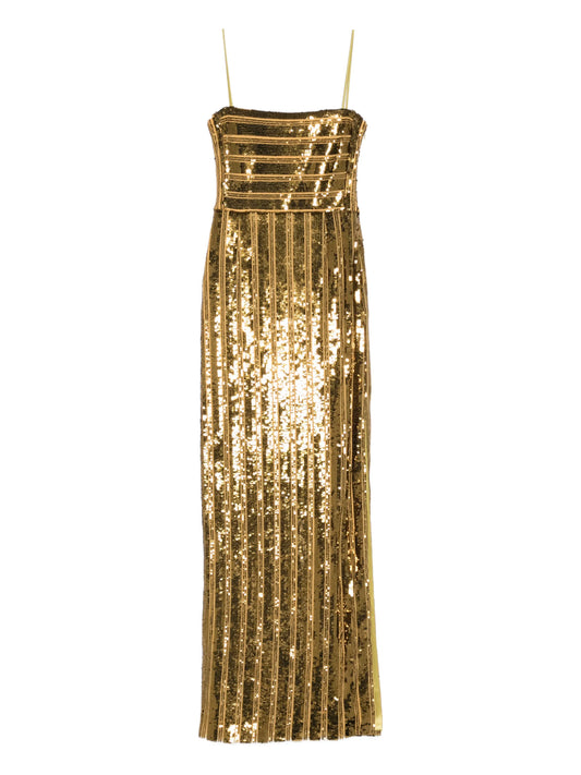sequin bandeau gown maxi dress