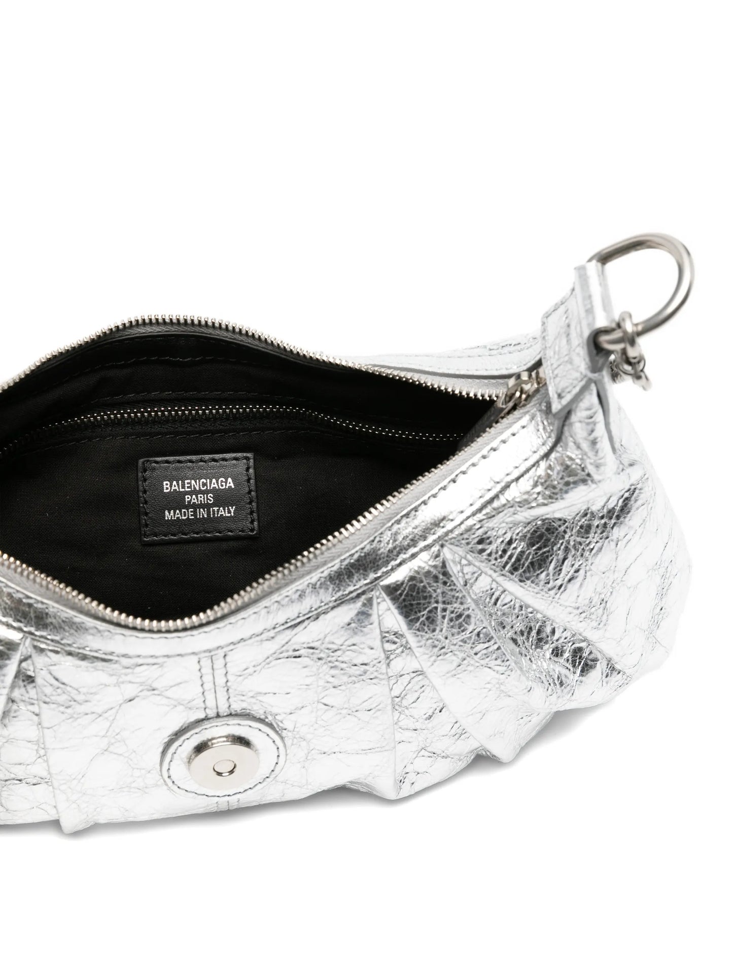 Pamela metallised-leather shoulder bag