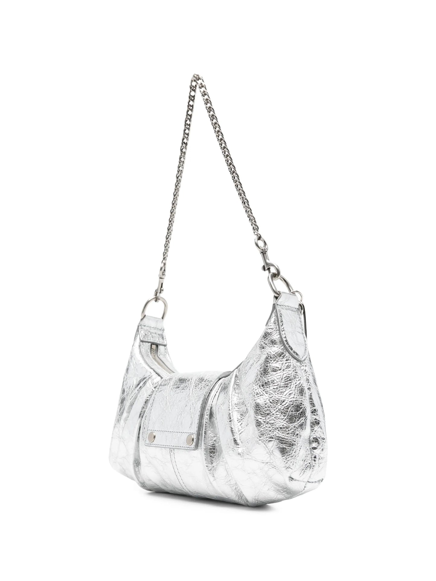 Pamela metallised-leather shoulder bag