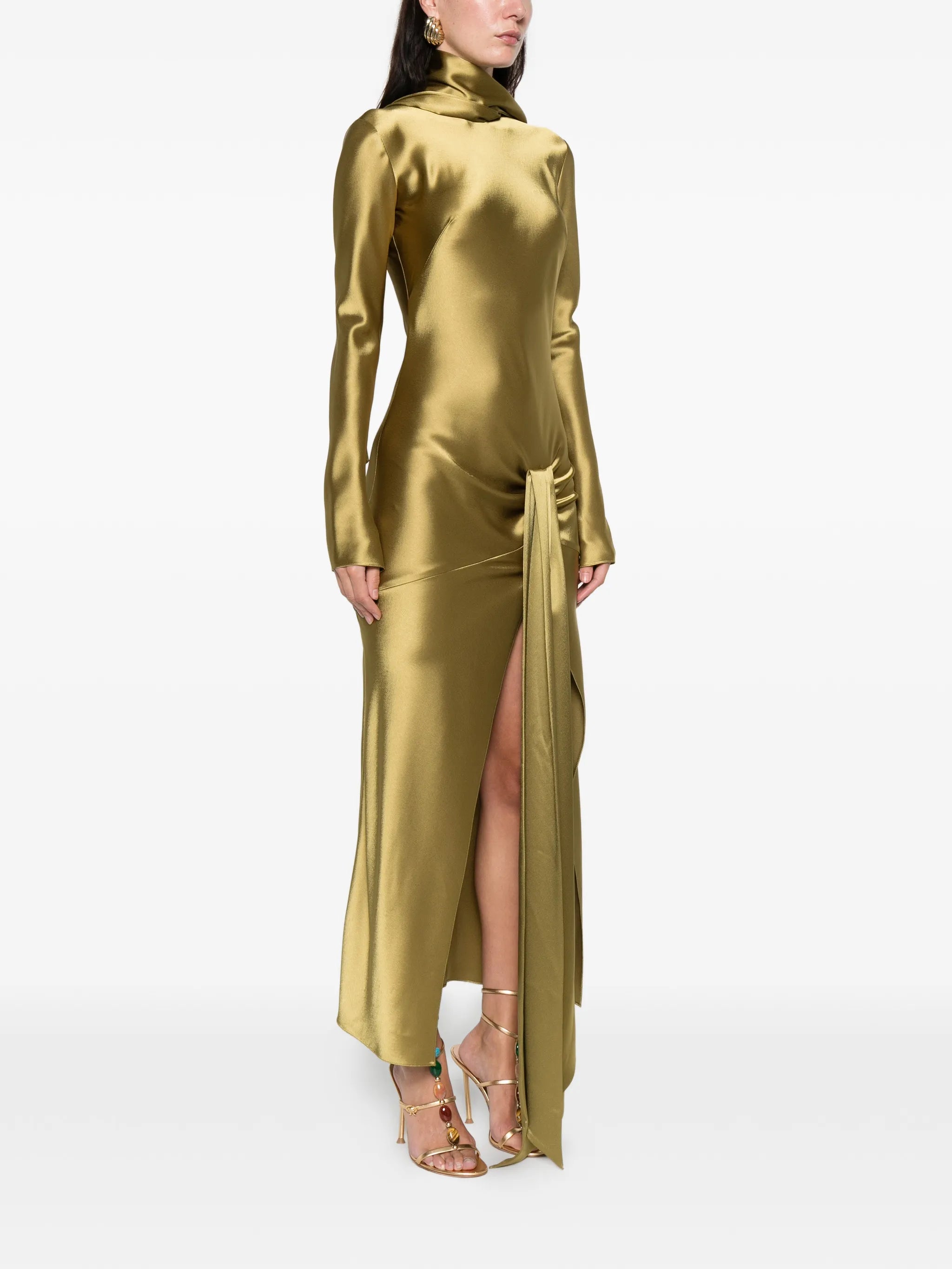 Emilie tie midi dress