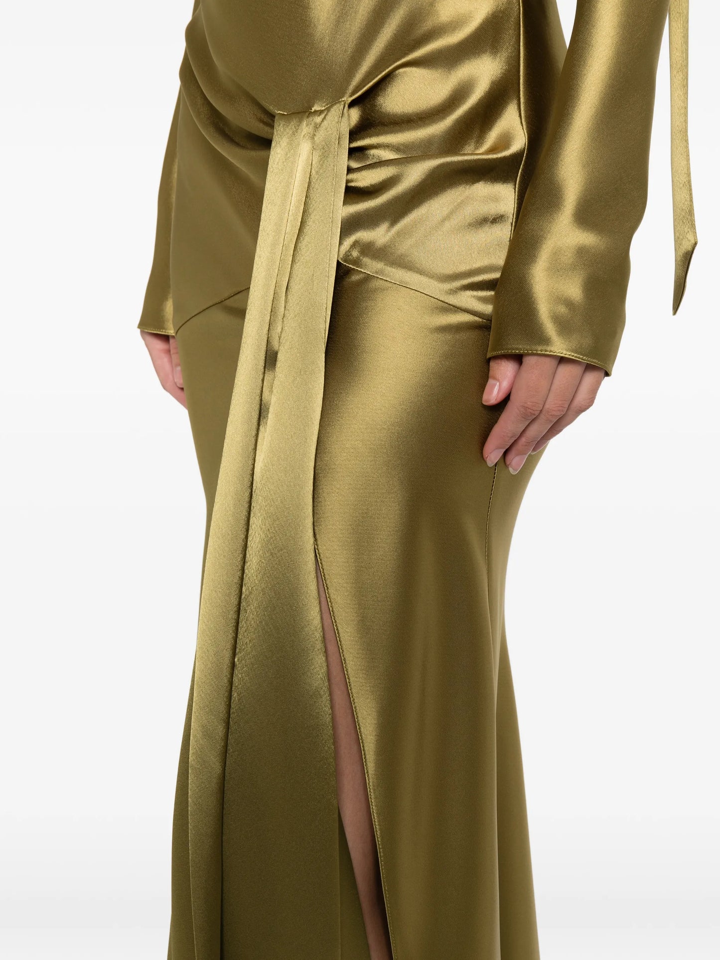 Emilie tie midi dress