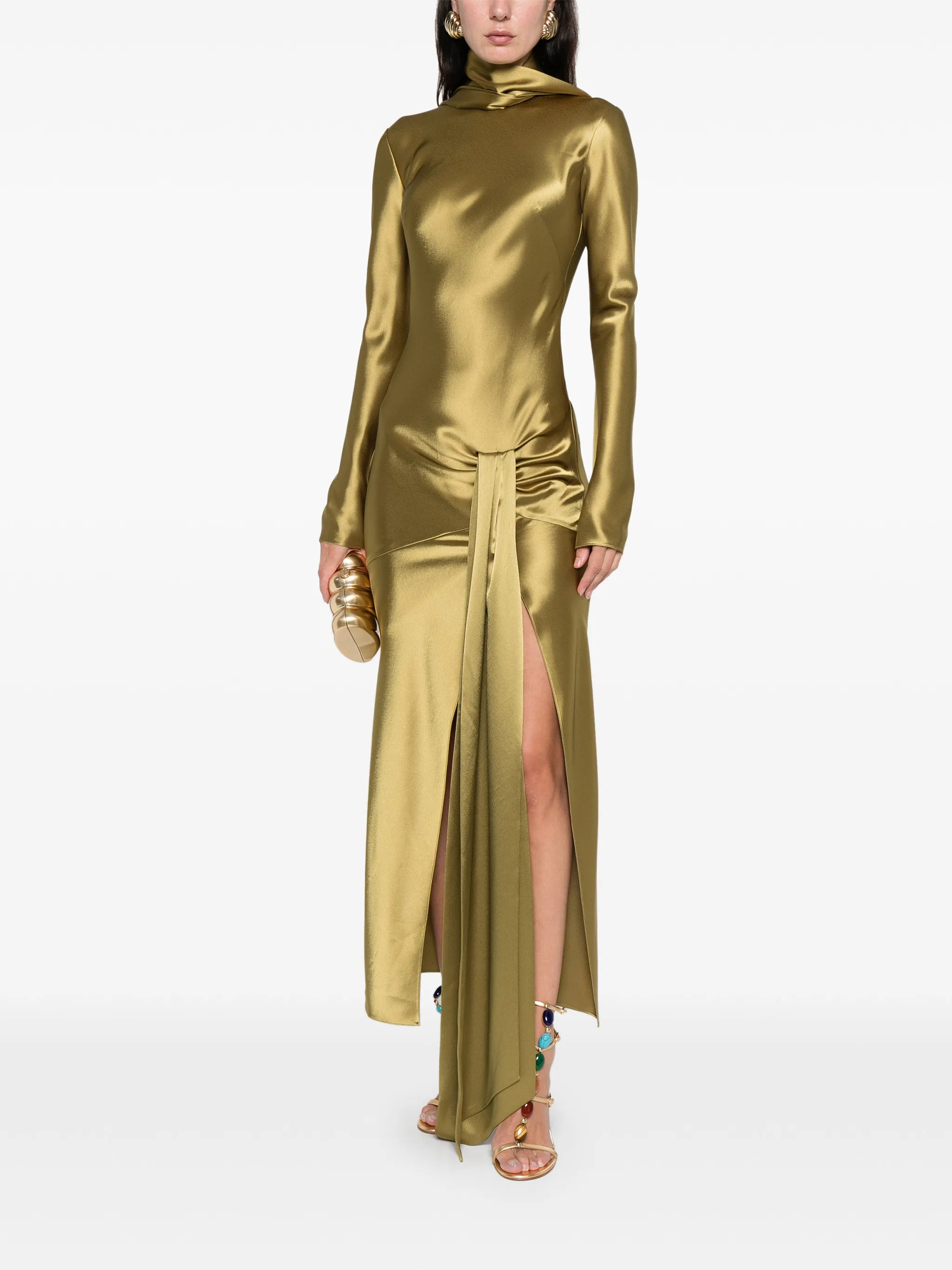 Emilie tie midi dress