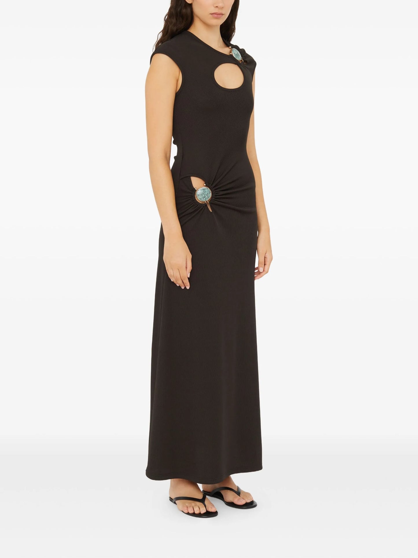 mineral-stone maxi dress