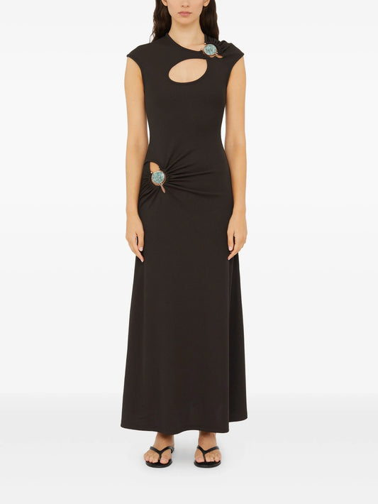 mineral-stone maxi dress
