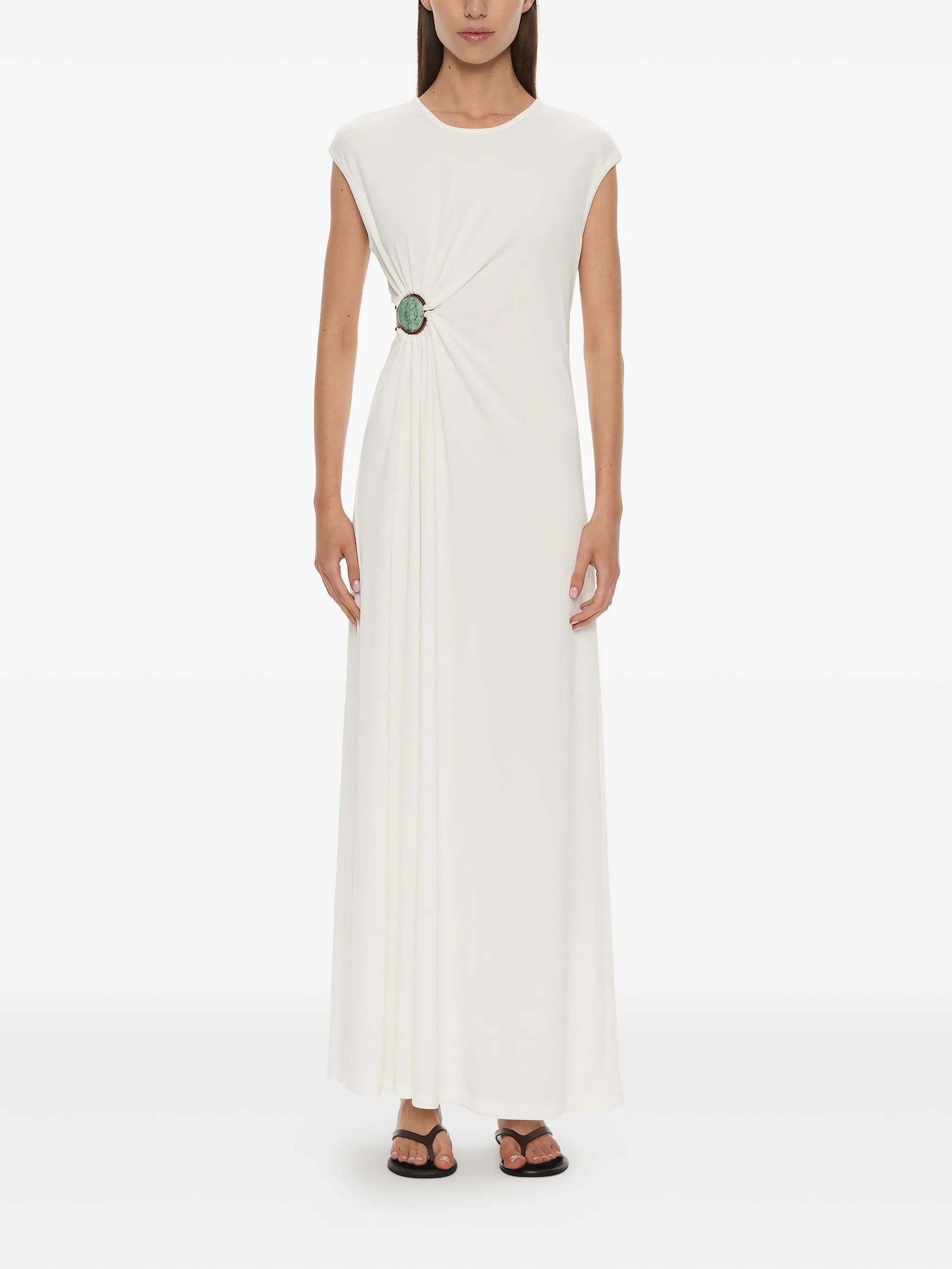 ruched maxi dress