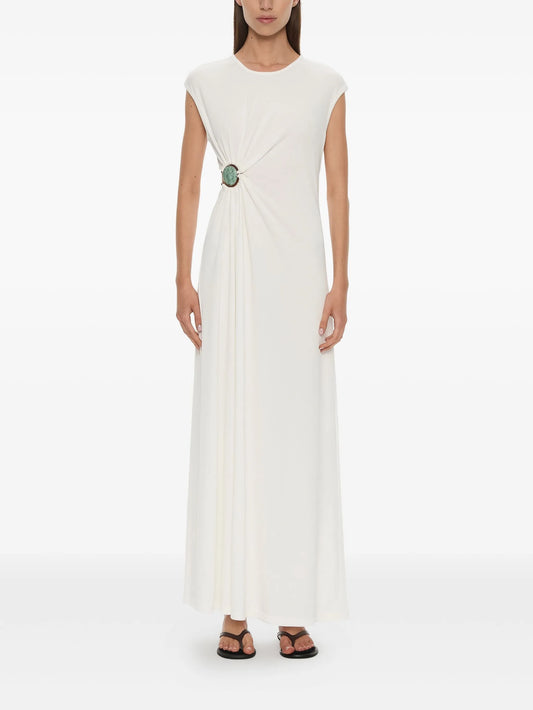 ruched maxi dress