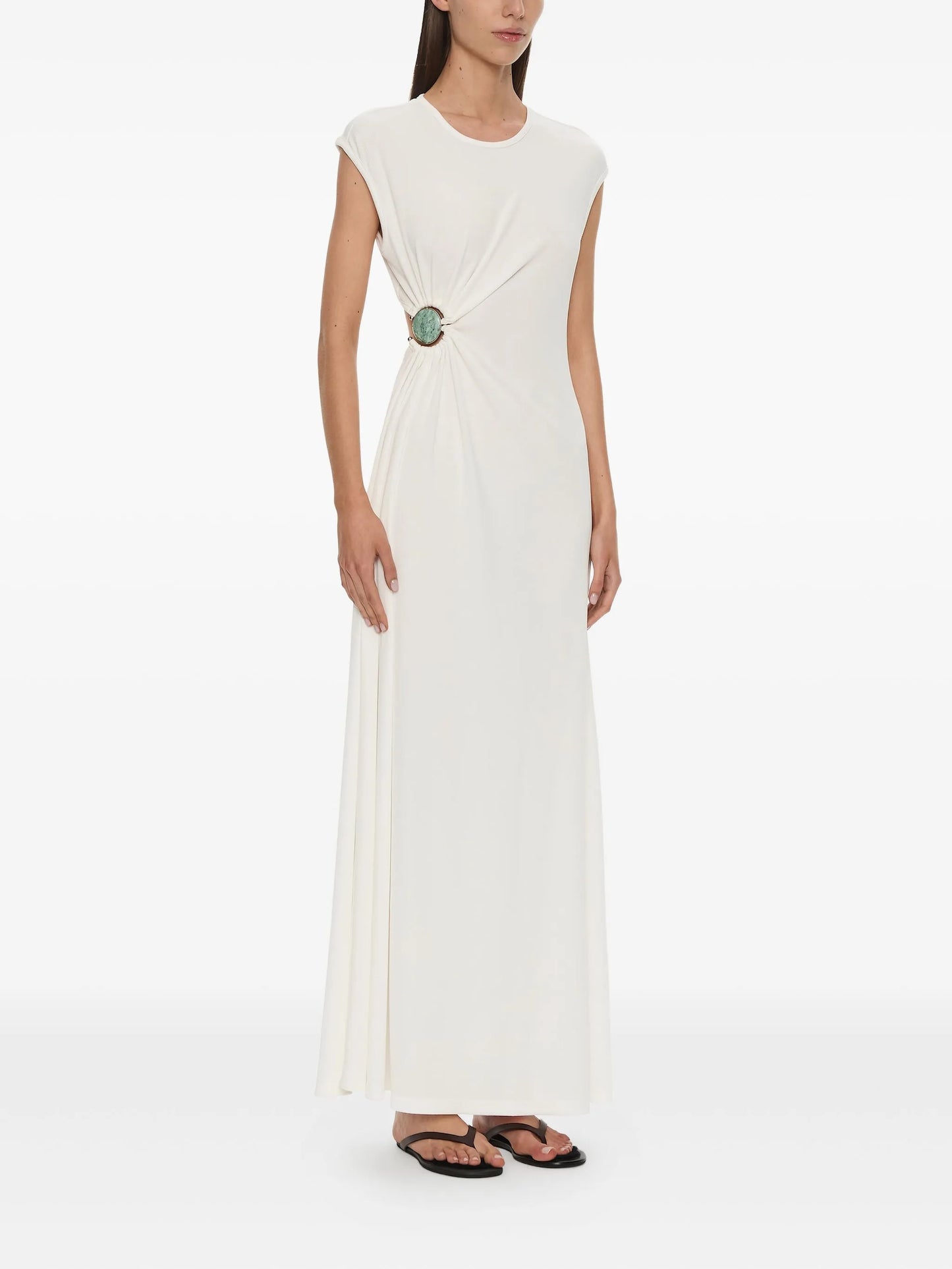 ruched maxi dress