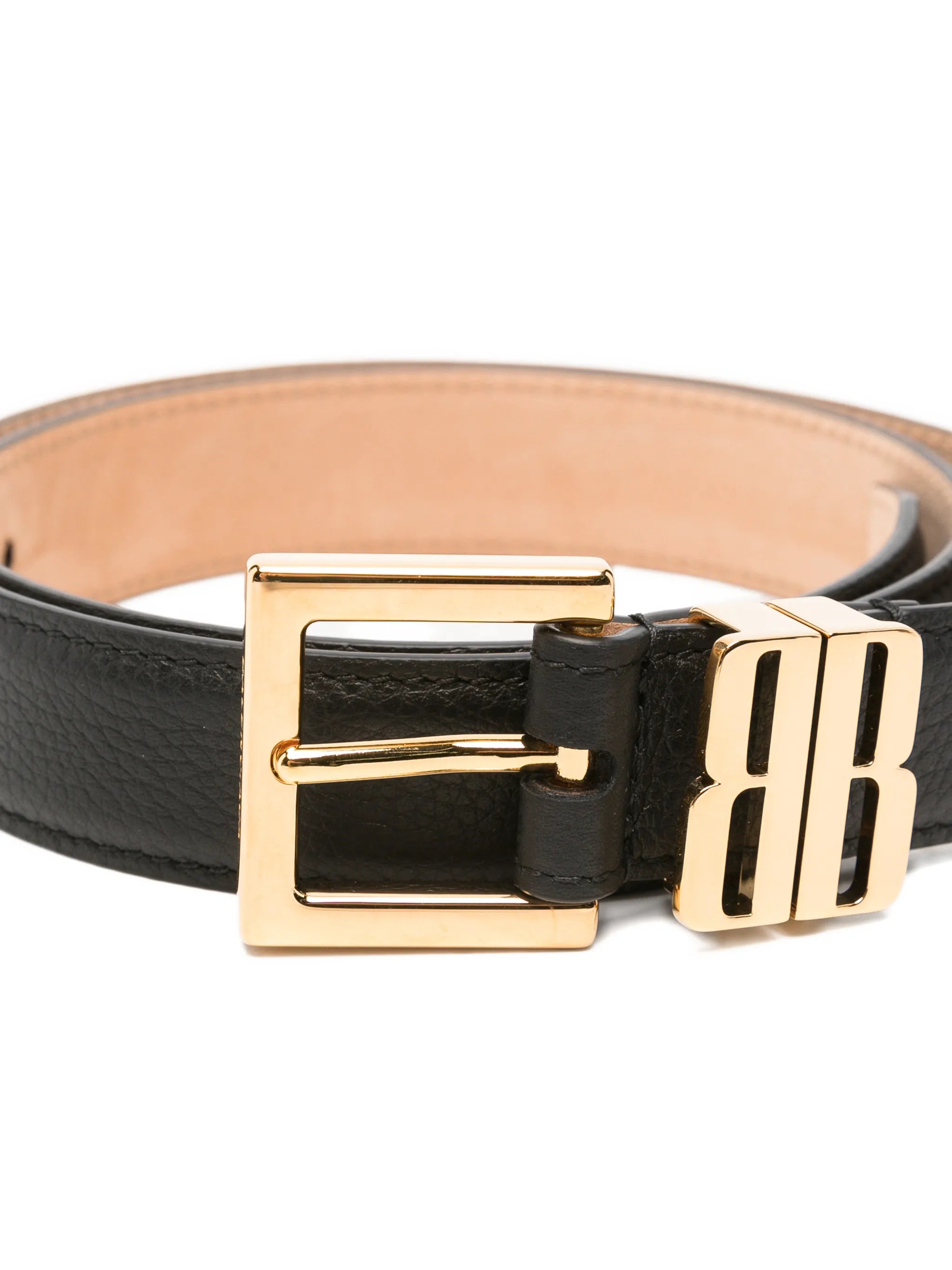 BB Edit grained leather belt