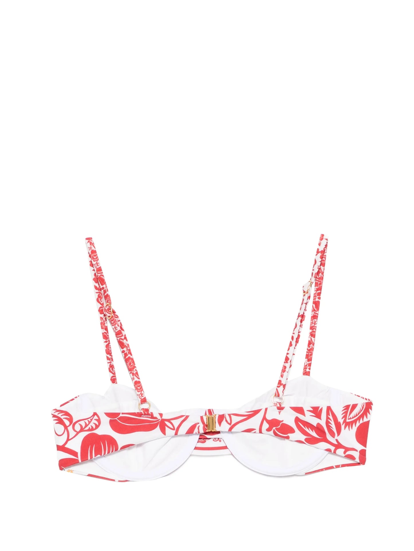 underwire floral-print bikini top