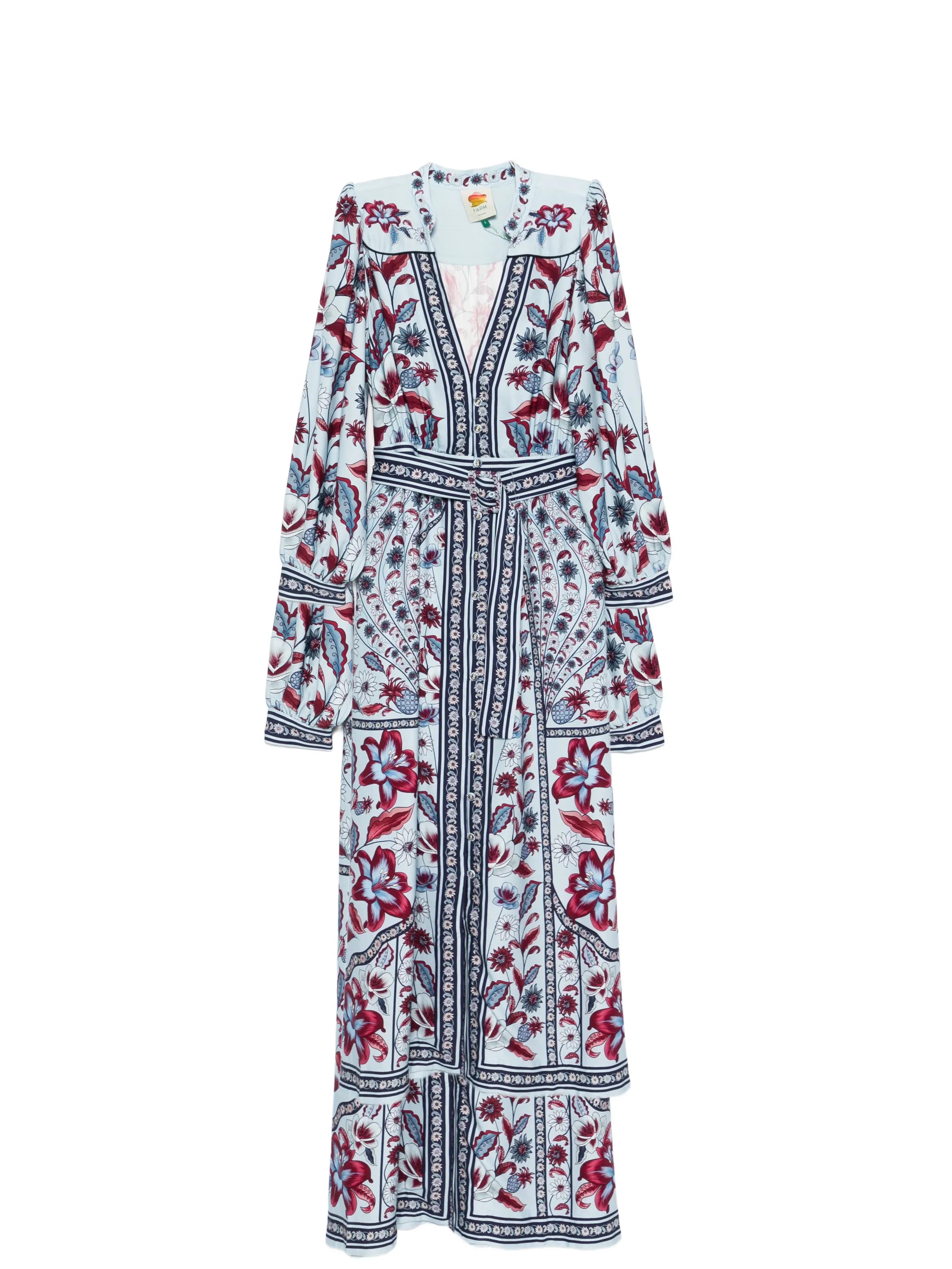 Marcelle floral belted midi dress