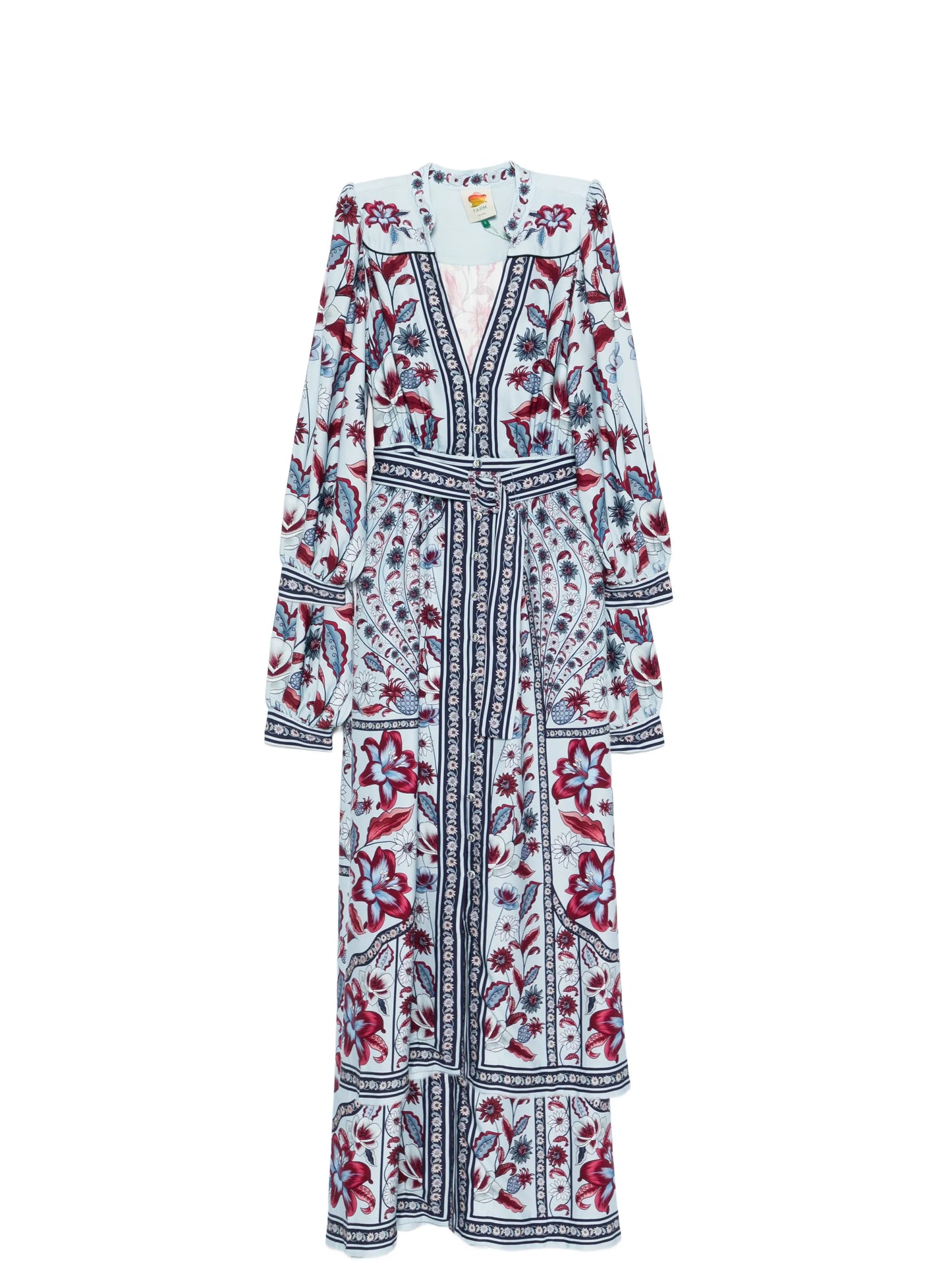 Marcelle floral belted midi dress