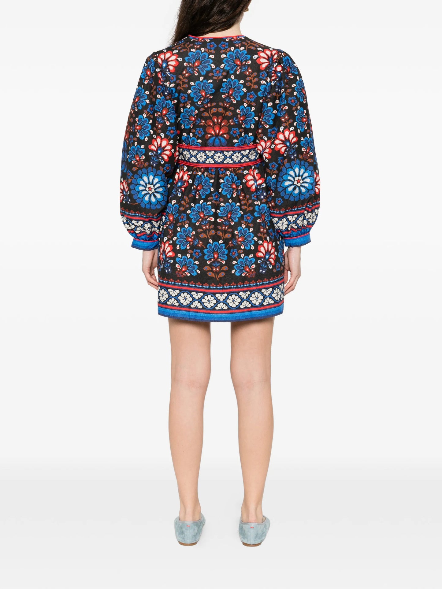 Latina Scarf V-neck mini dress