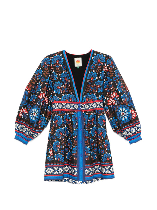 Latina Scarf V-neck mini dress