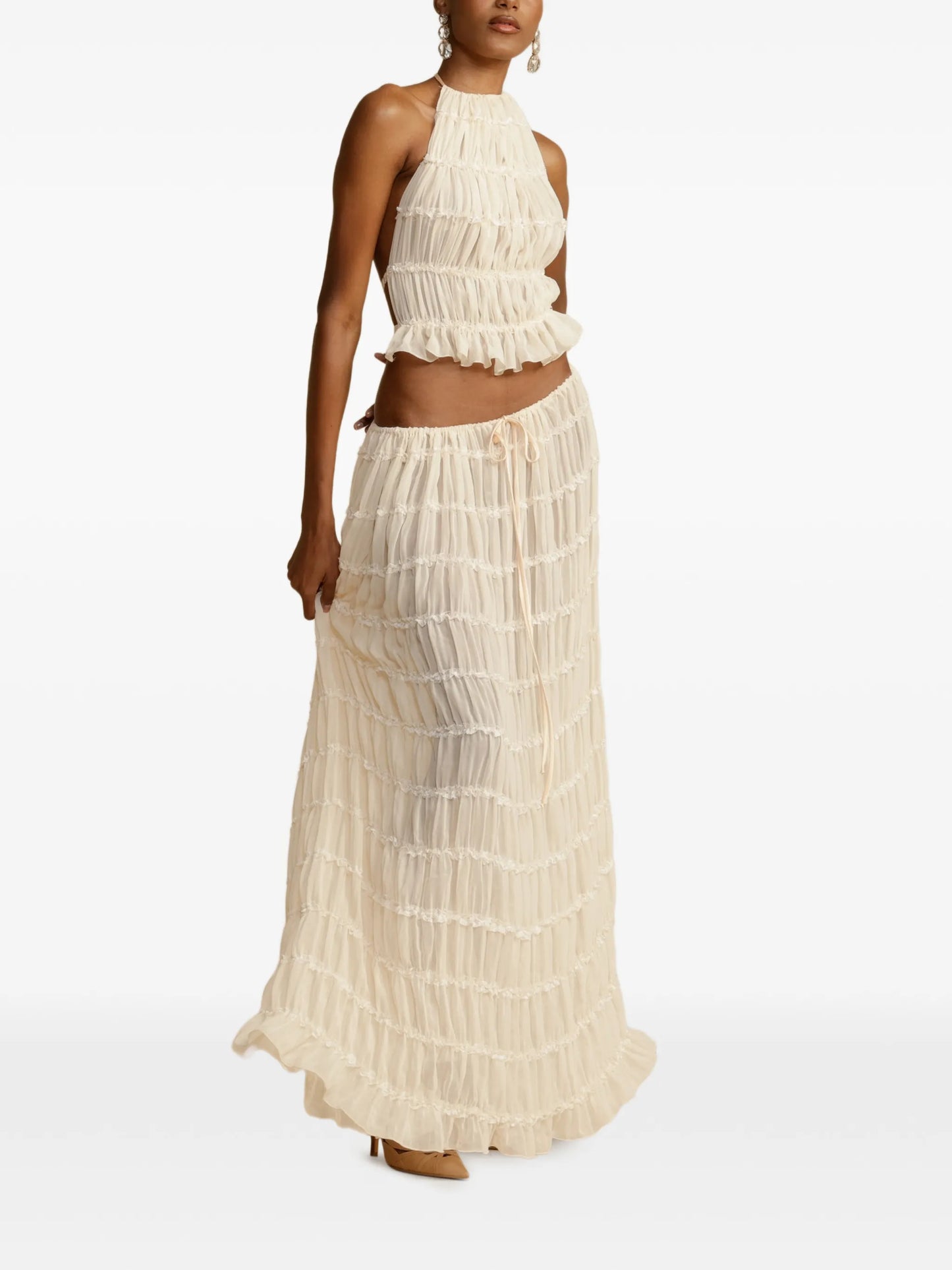 Juliette ruched halterneck top