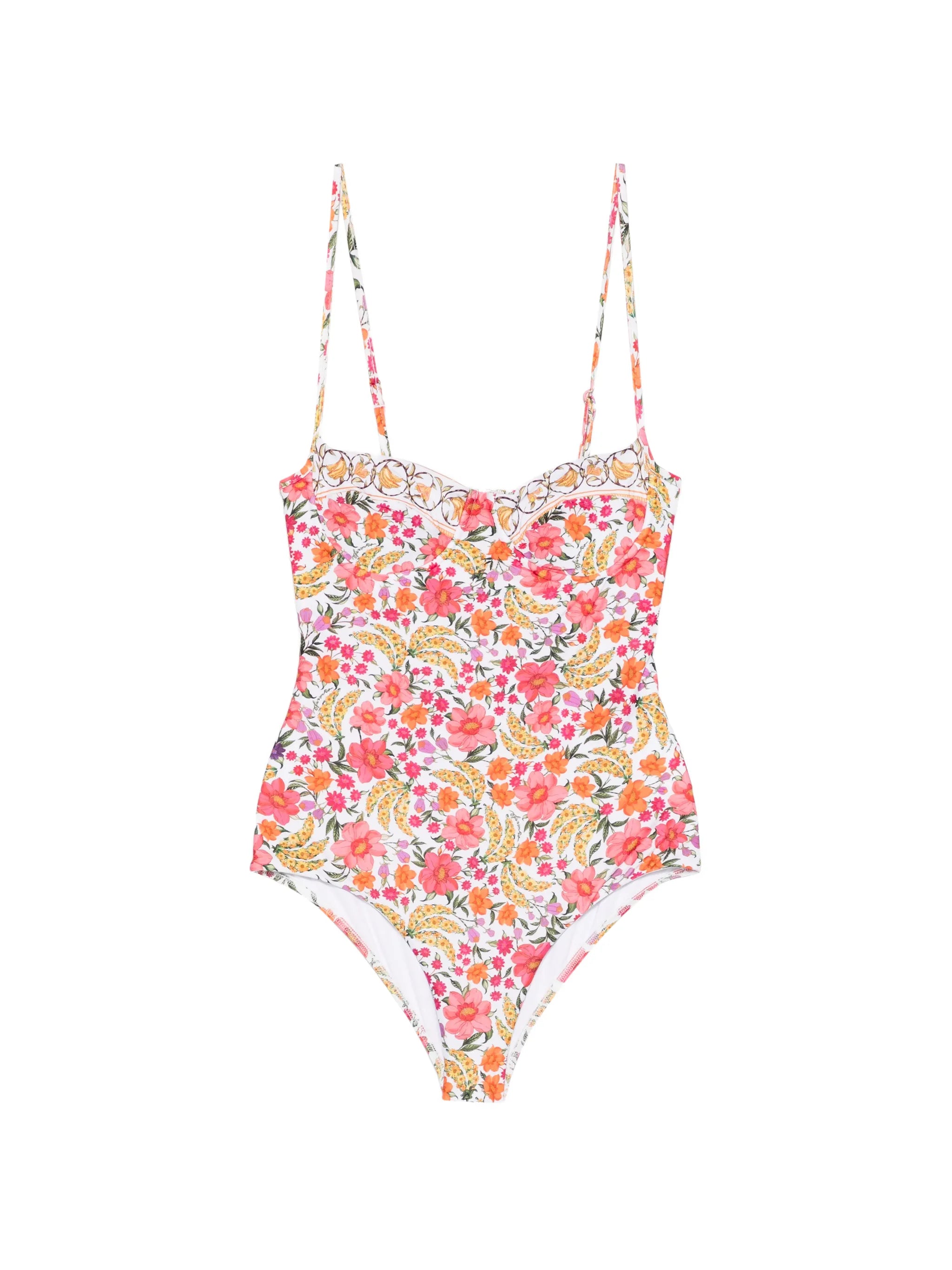 floral-print swimsuit