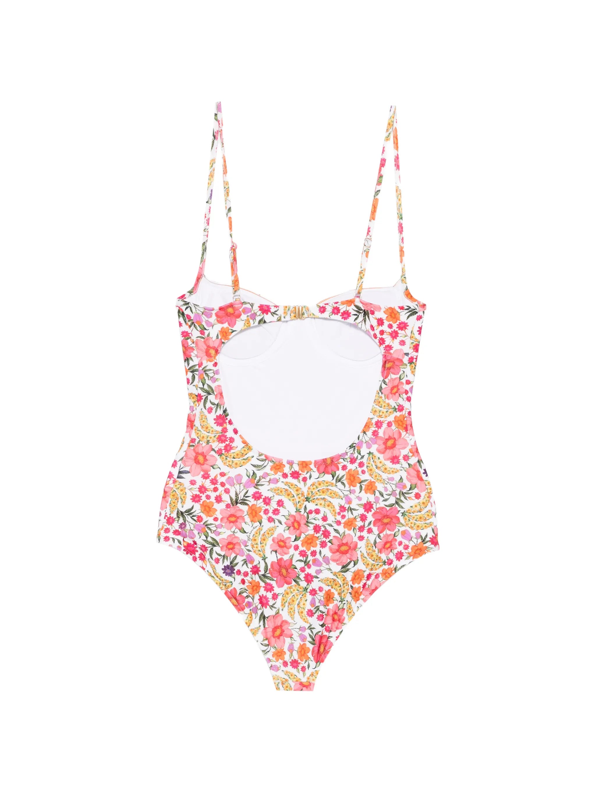 floral-print swimsuit