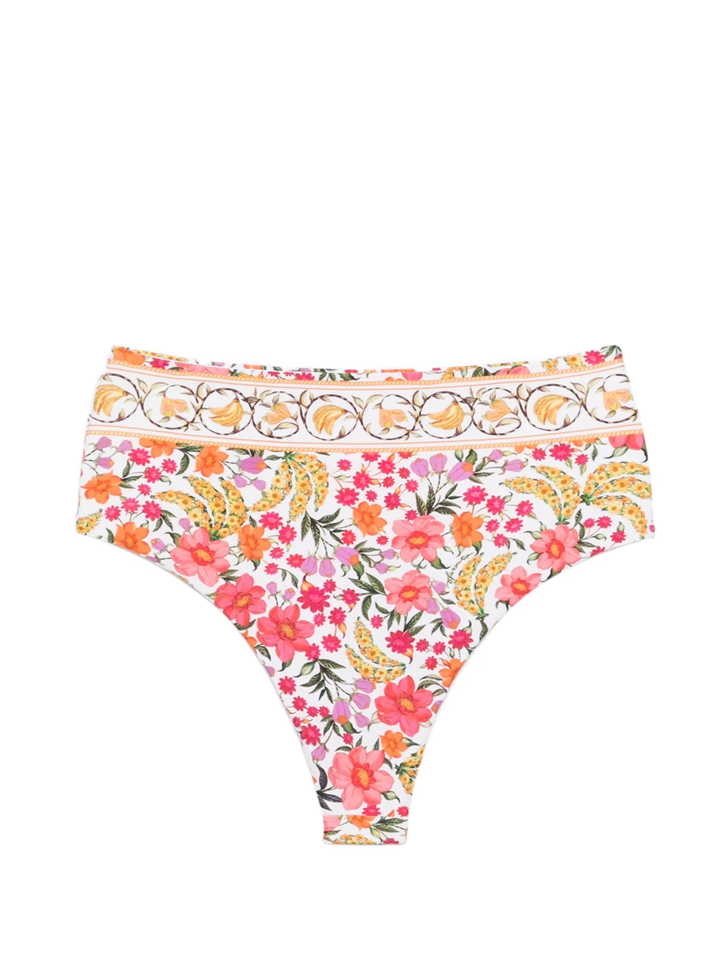 floral high-waist bikini bottom