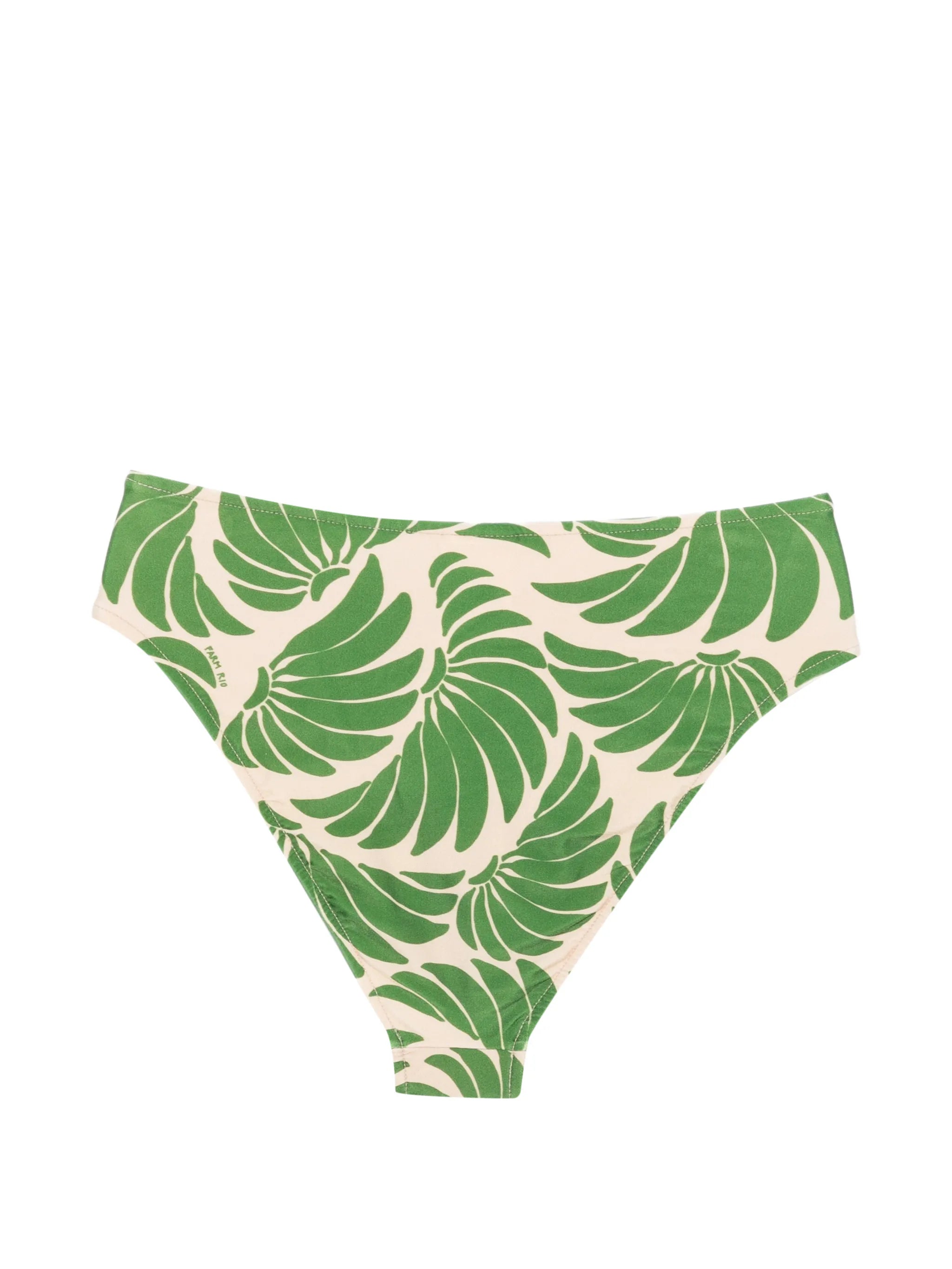 high-waist floral-print bikini bottom