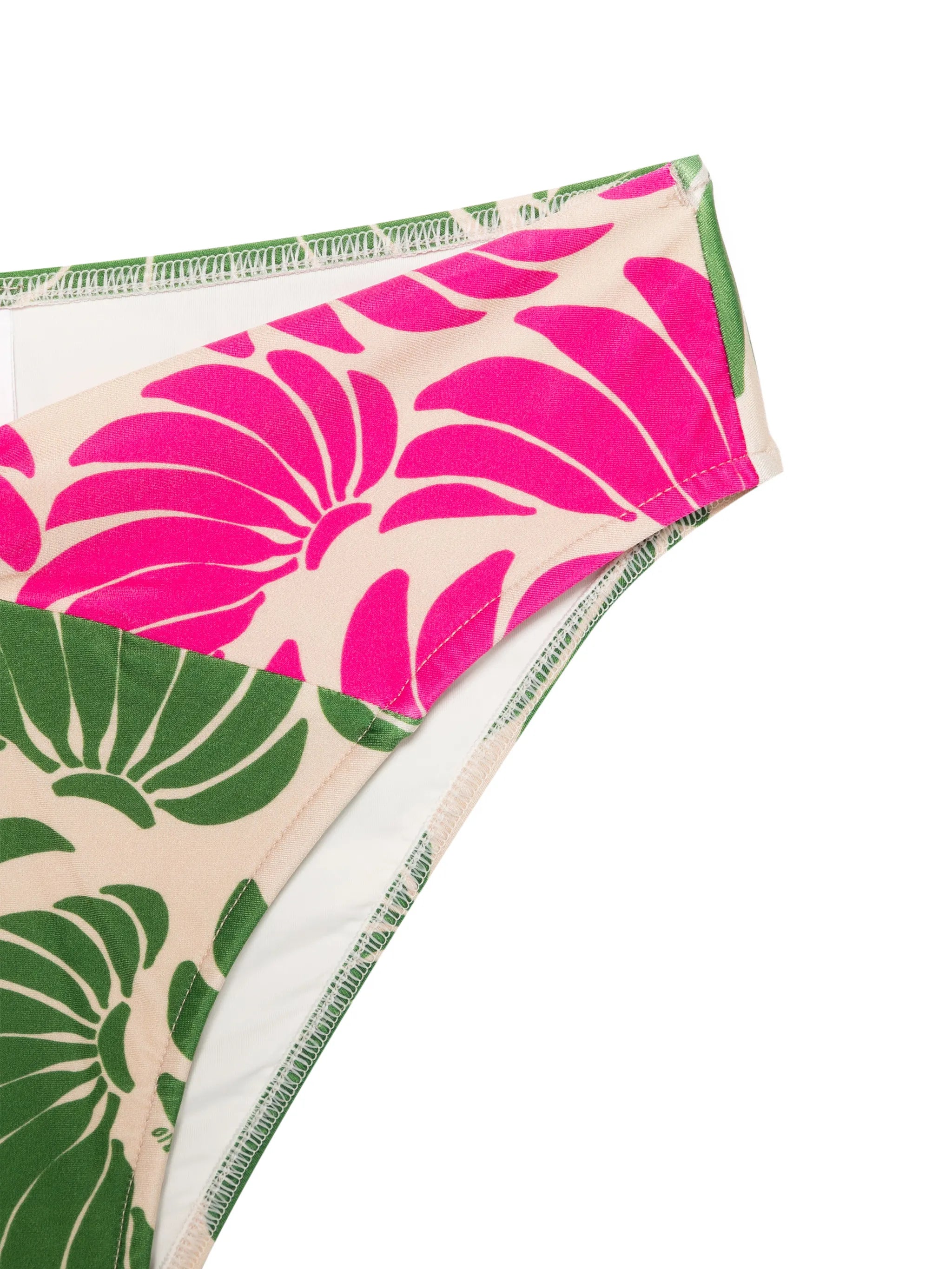 high-waist floral-print bikini bottom