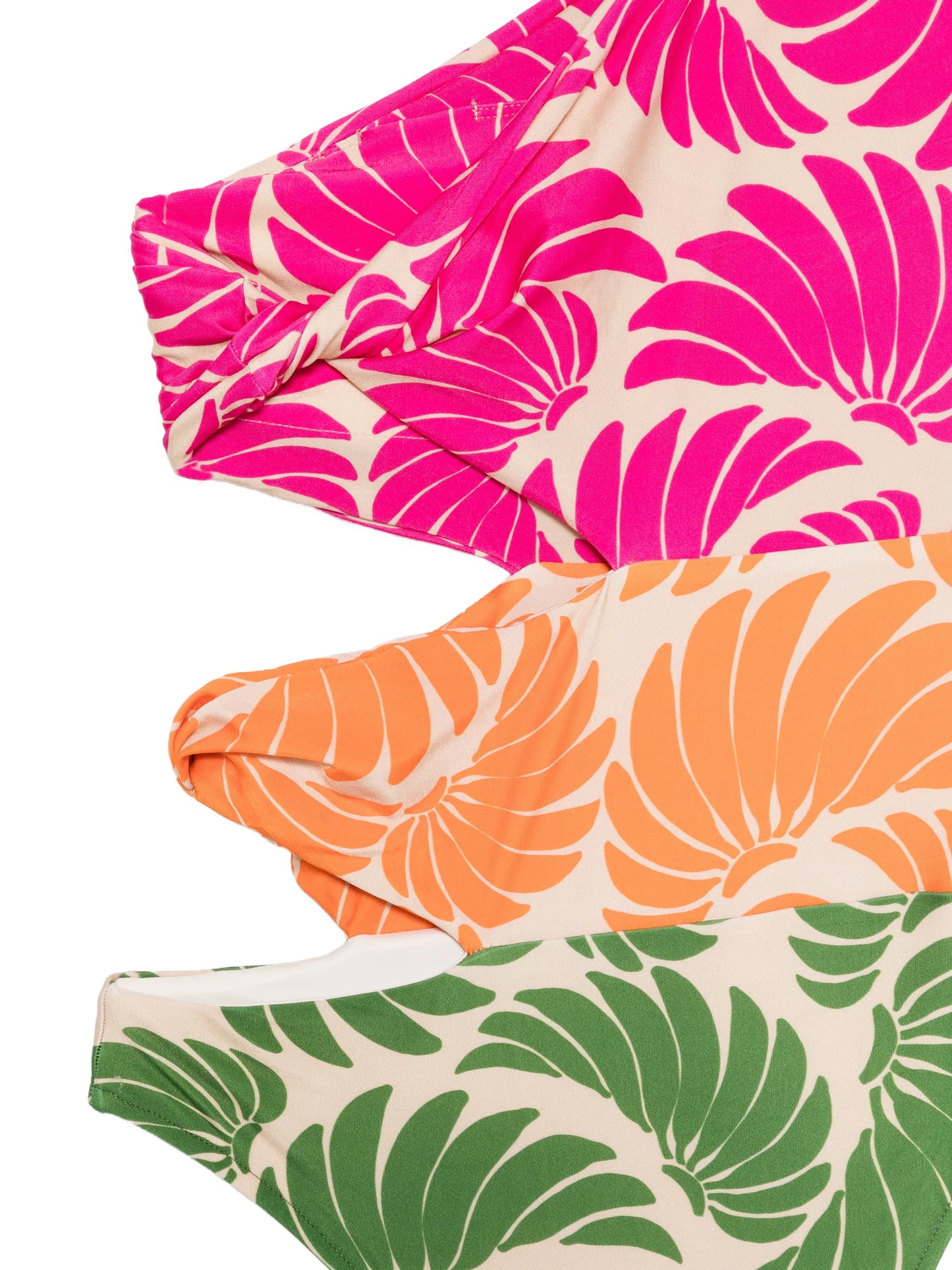one-shoulder floral-print swimsuit