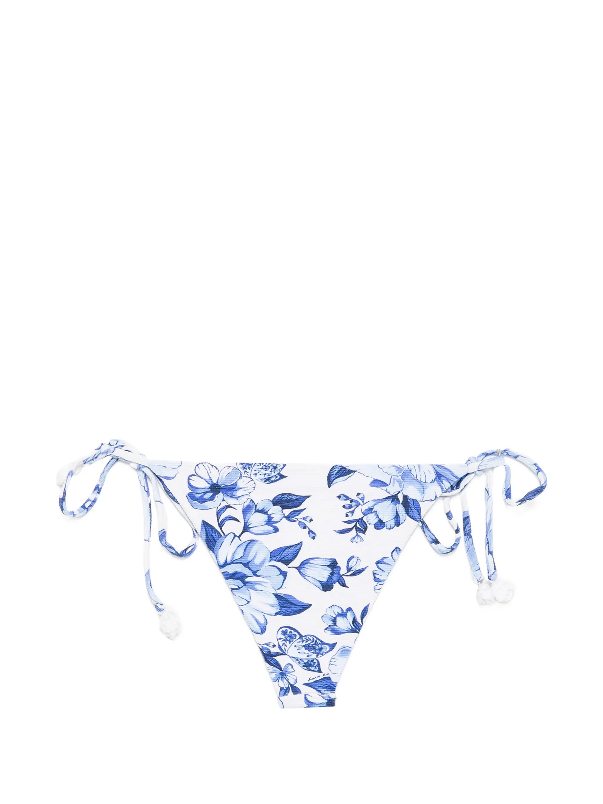 tie-side floral bikini bottoms