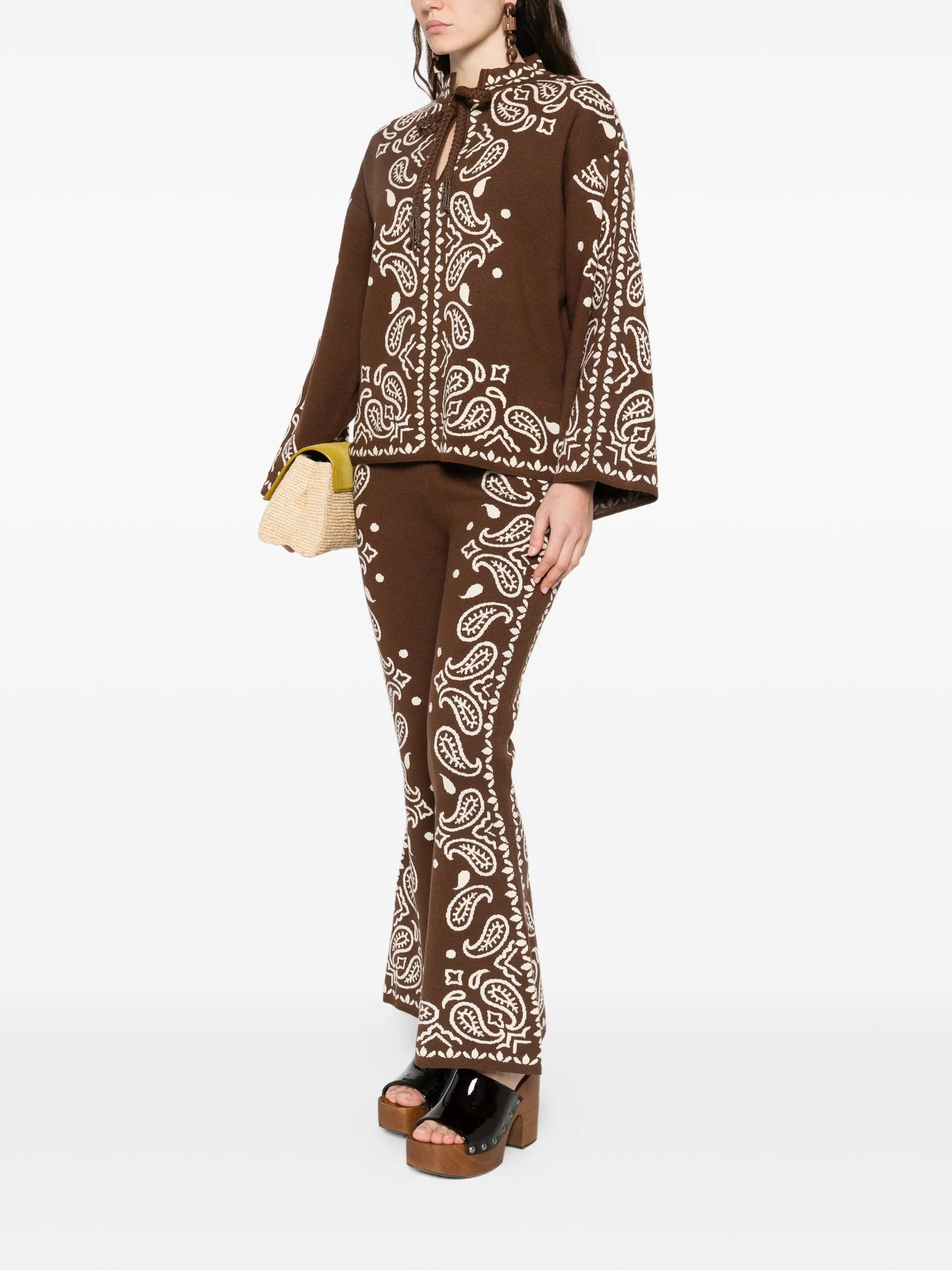 Bohemian Paisley long-sleeve sweater