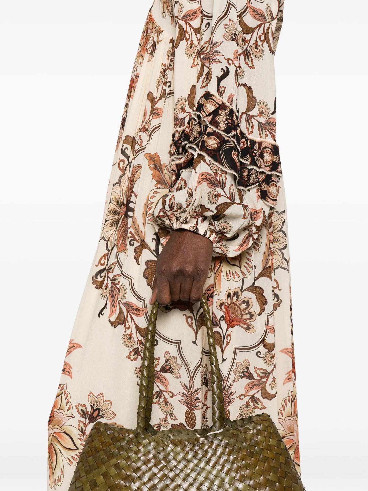 Majestic Garden ruffled floral-print dress