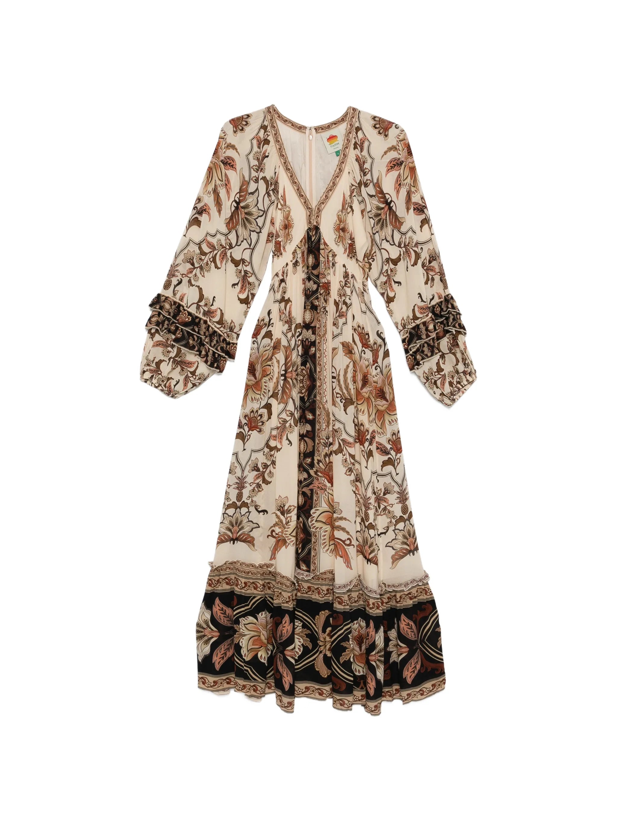 Majestic Garden ruffled floral-print dress