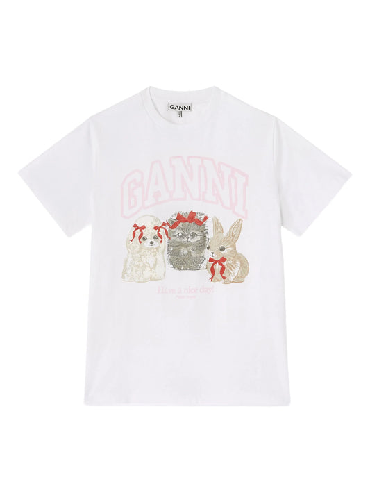 animals-print T-shirt