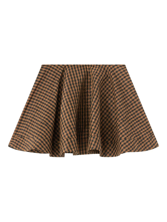 gingham mini skirt
