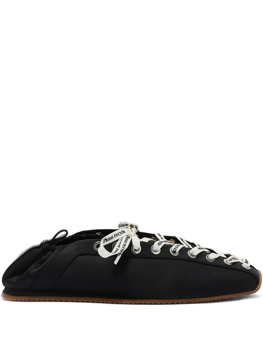 lace-up ballet flats