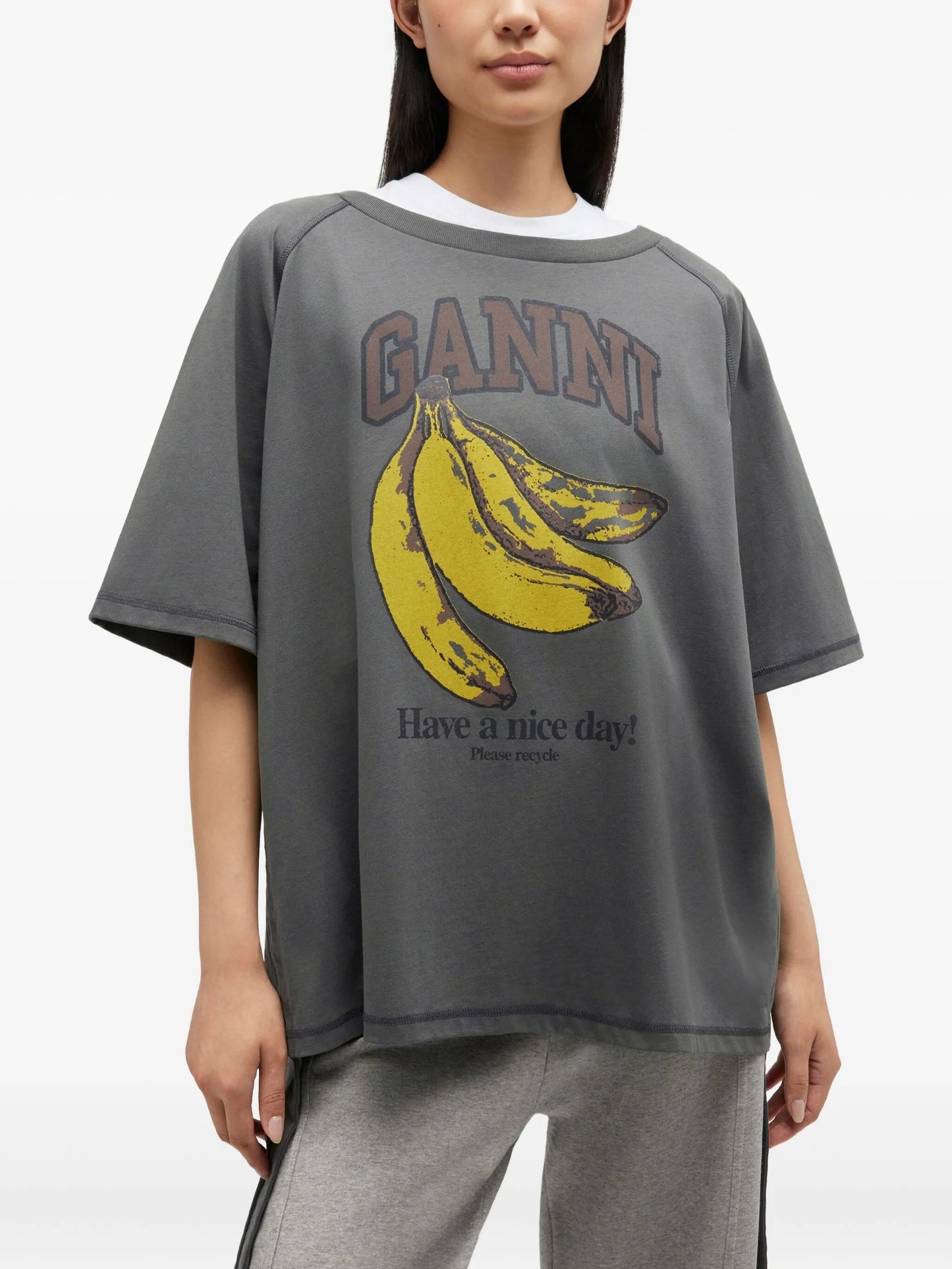 drawstring graphic T-shirt