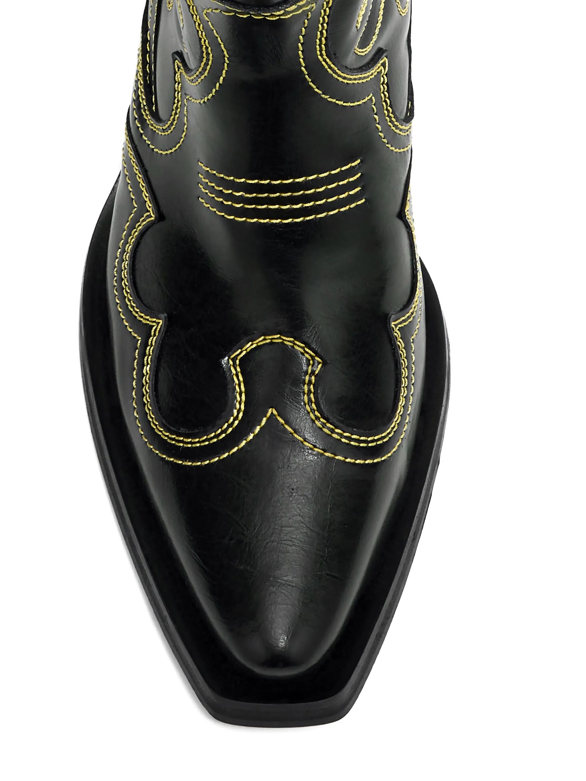 stitching pointed boots