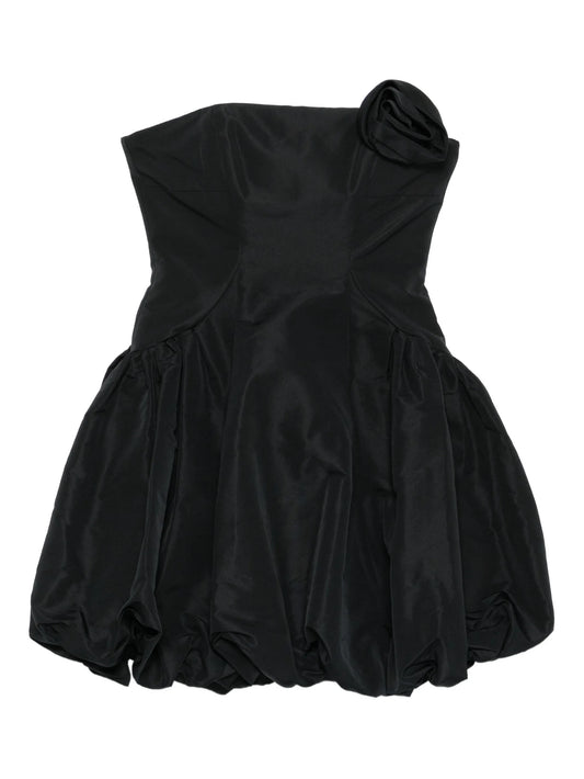 flower strapless mini dress