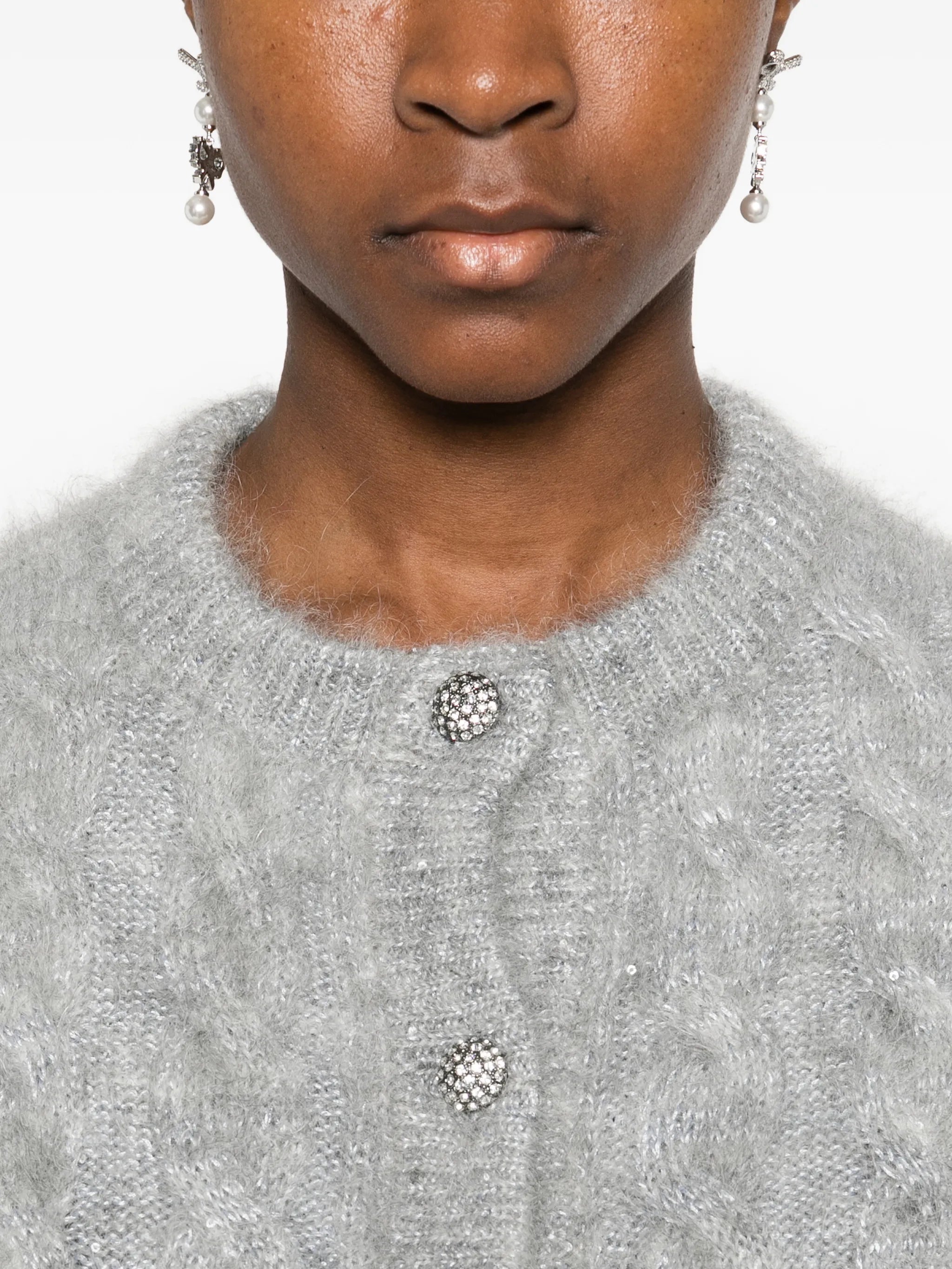 cable-knit cardigan