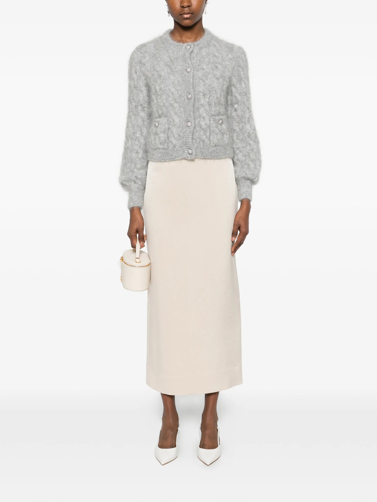 cable-knit cardigan