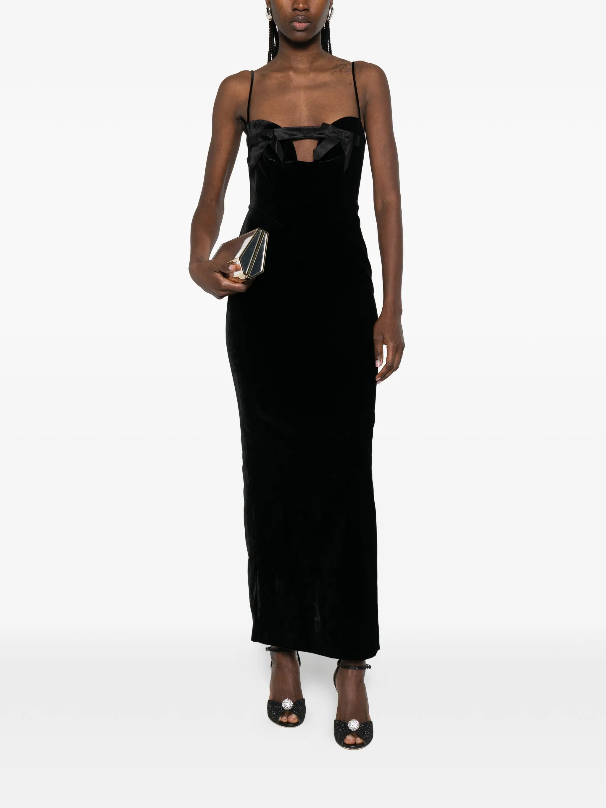 velvet maxi dress
