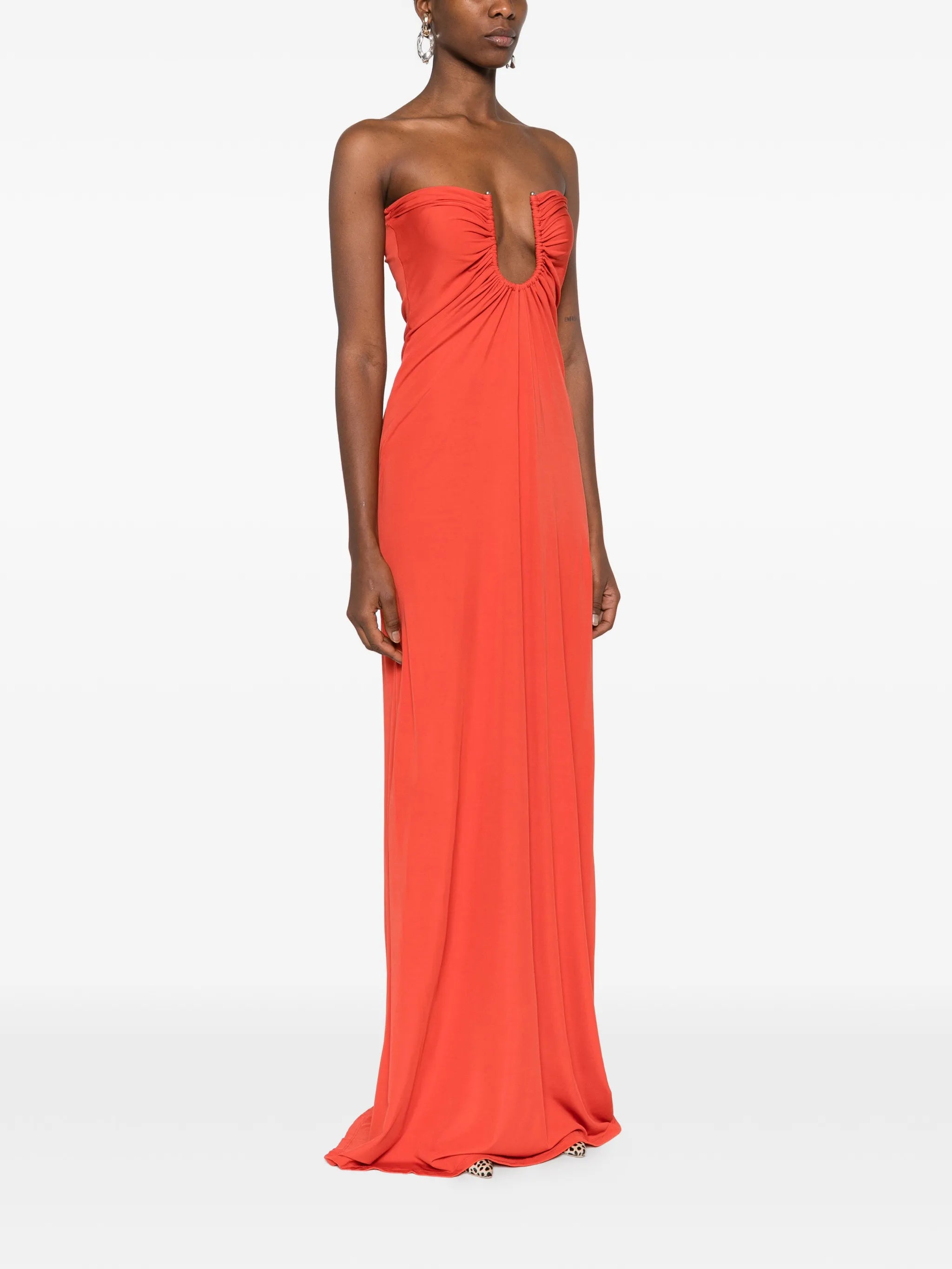 Arced Palm maxi dress