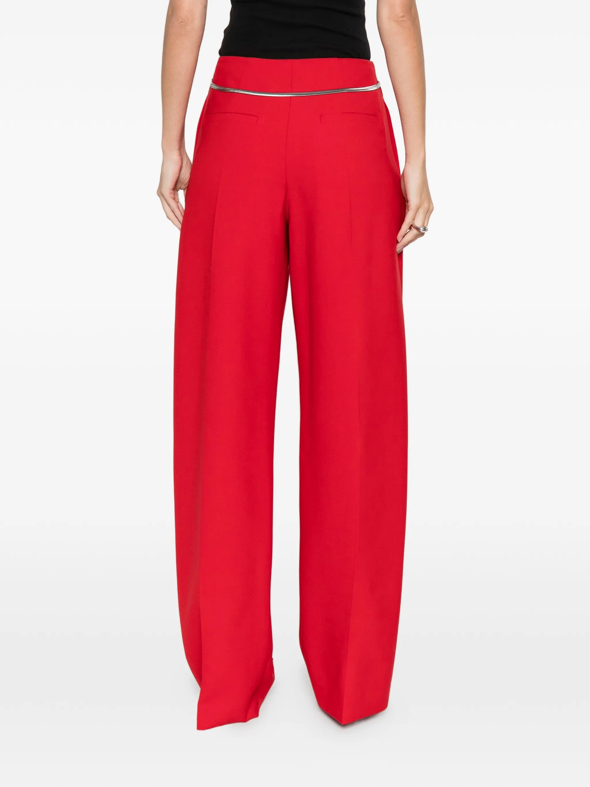 pleated-front trousers