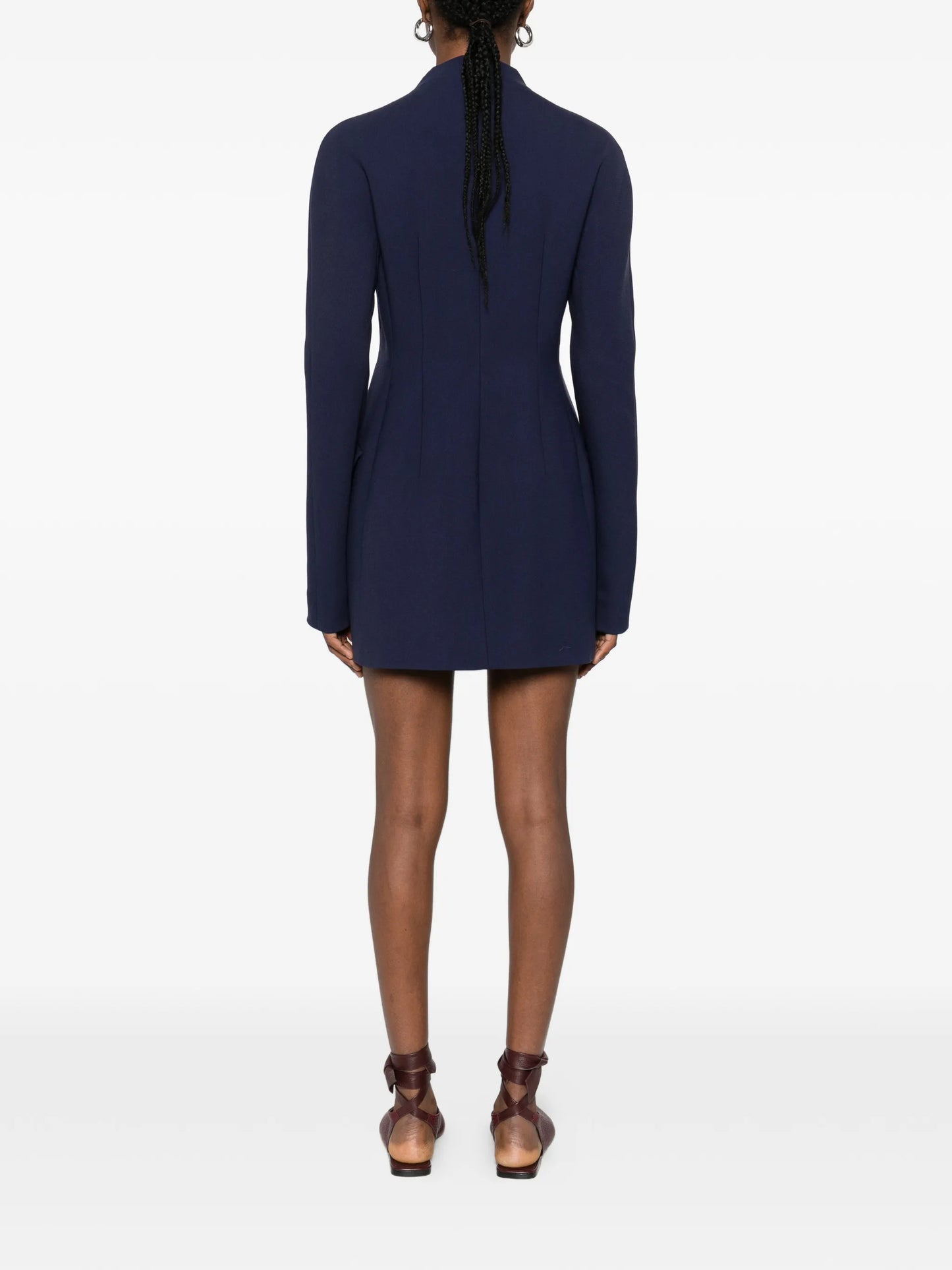 SPXTEFRITE pockets high-neck mini dress